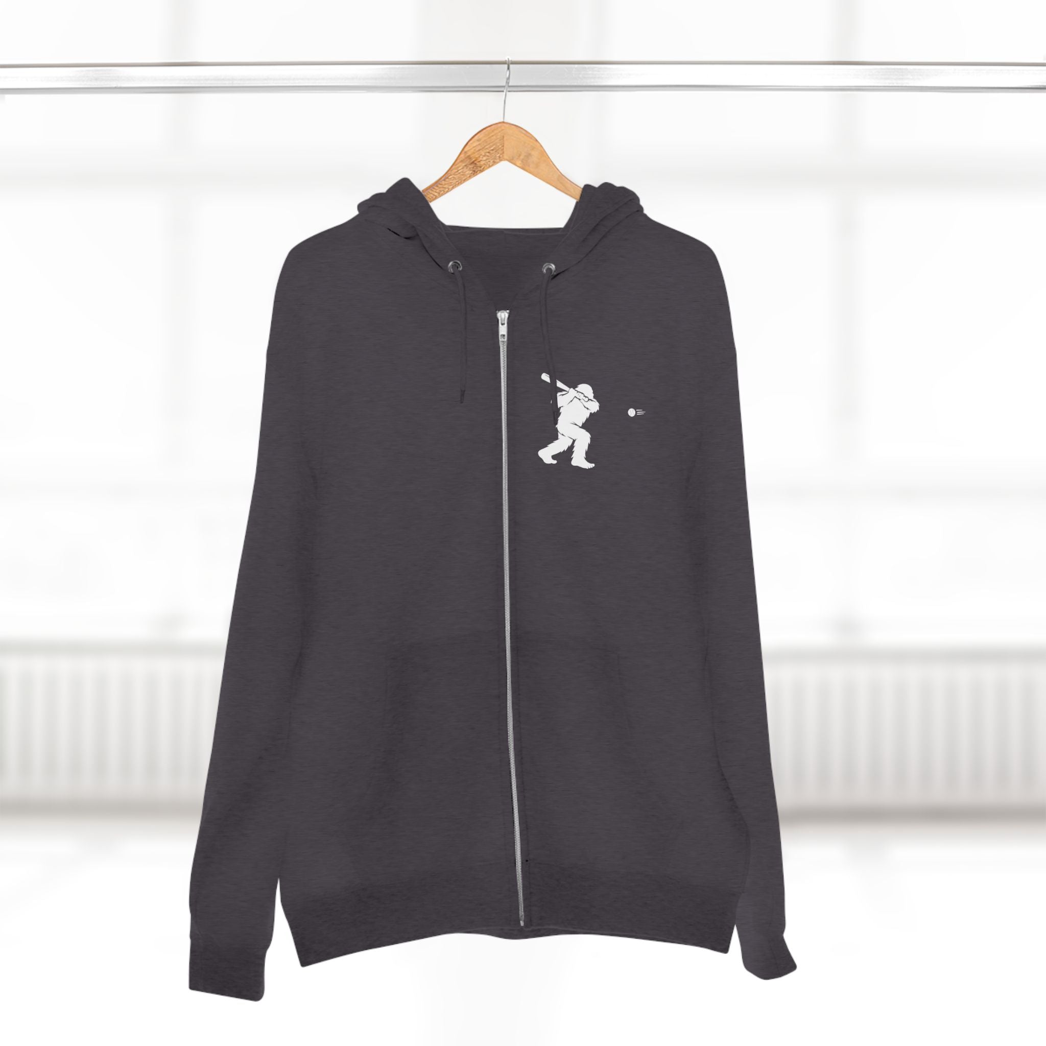 Ventana Sluggersquatch Unisex - Zip Cotton Blend Fleece Hoodie