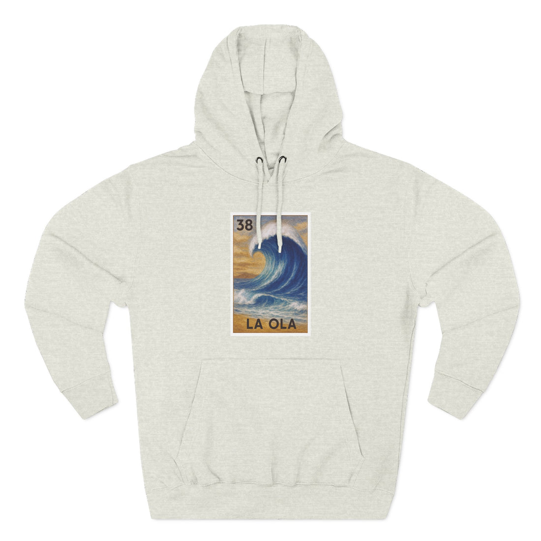 Wave Lotería Unisex - Pull-Over Cotton Blend Fleece Hoodie (La Ola)