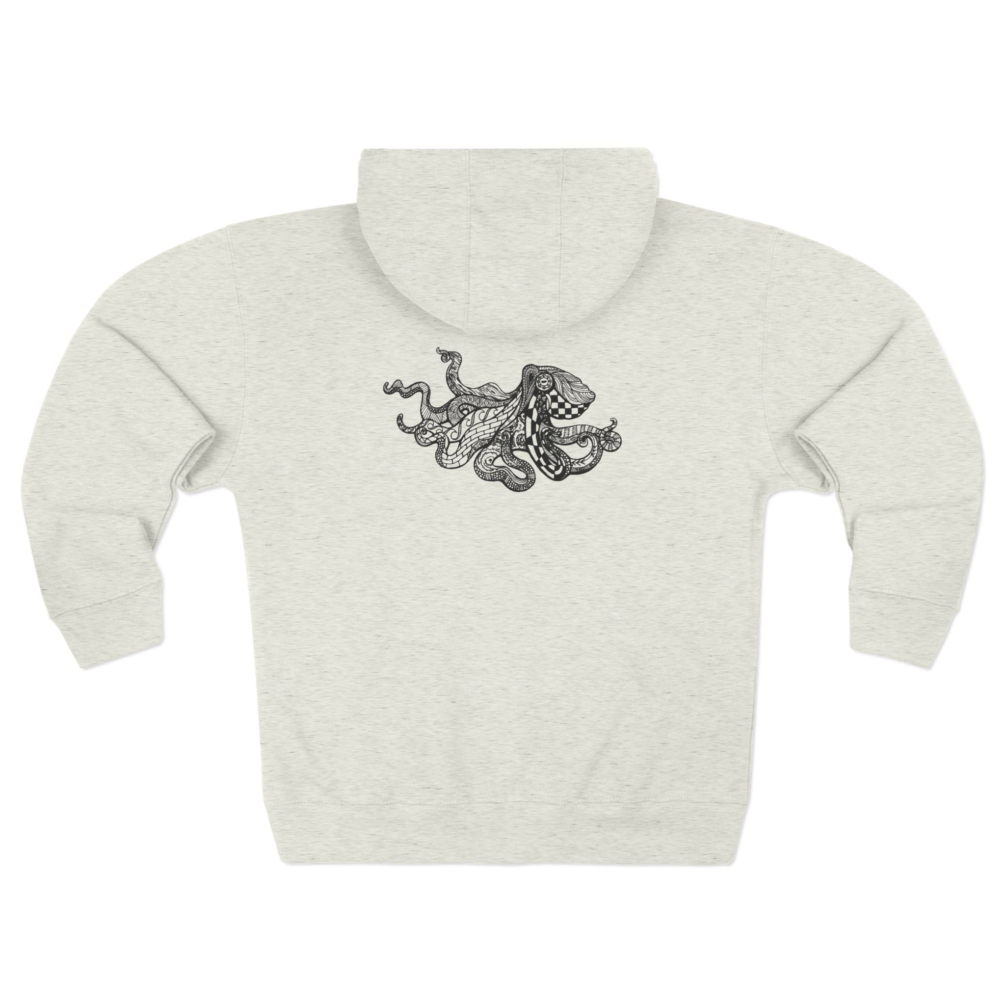 Ventangle Octopus Unisex - Zip Cotton Blend Fleece Hoodie