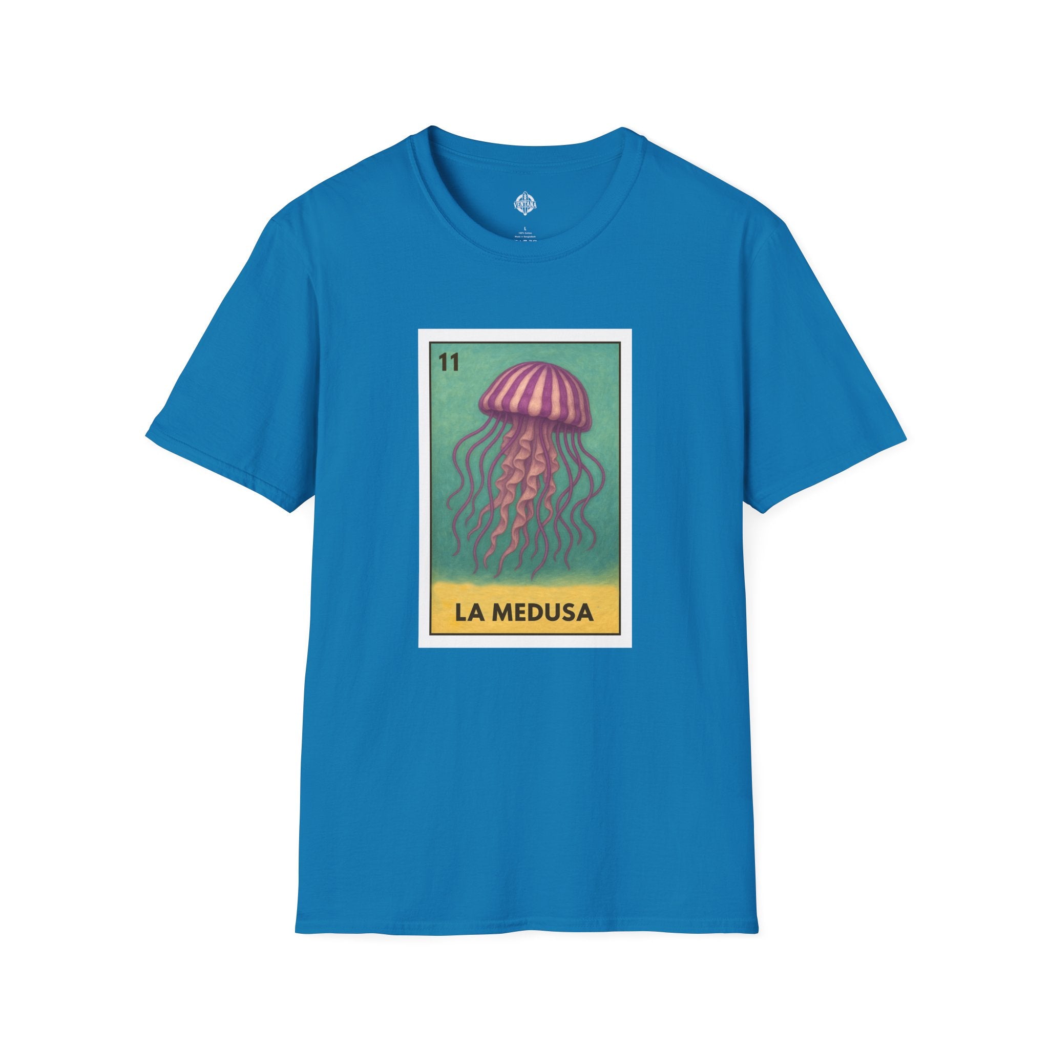 Sea Jelly Lotería Unisex - Soft Style U.S. Cotton T-Shirt (La Medusa)