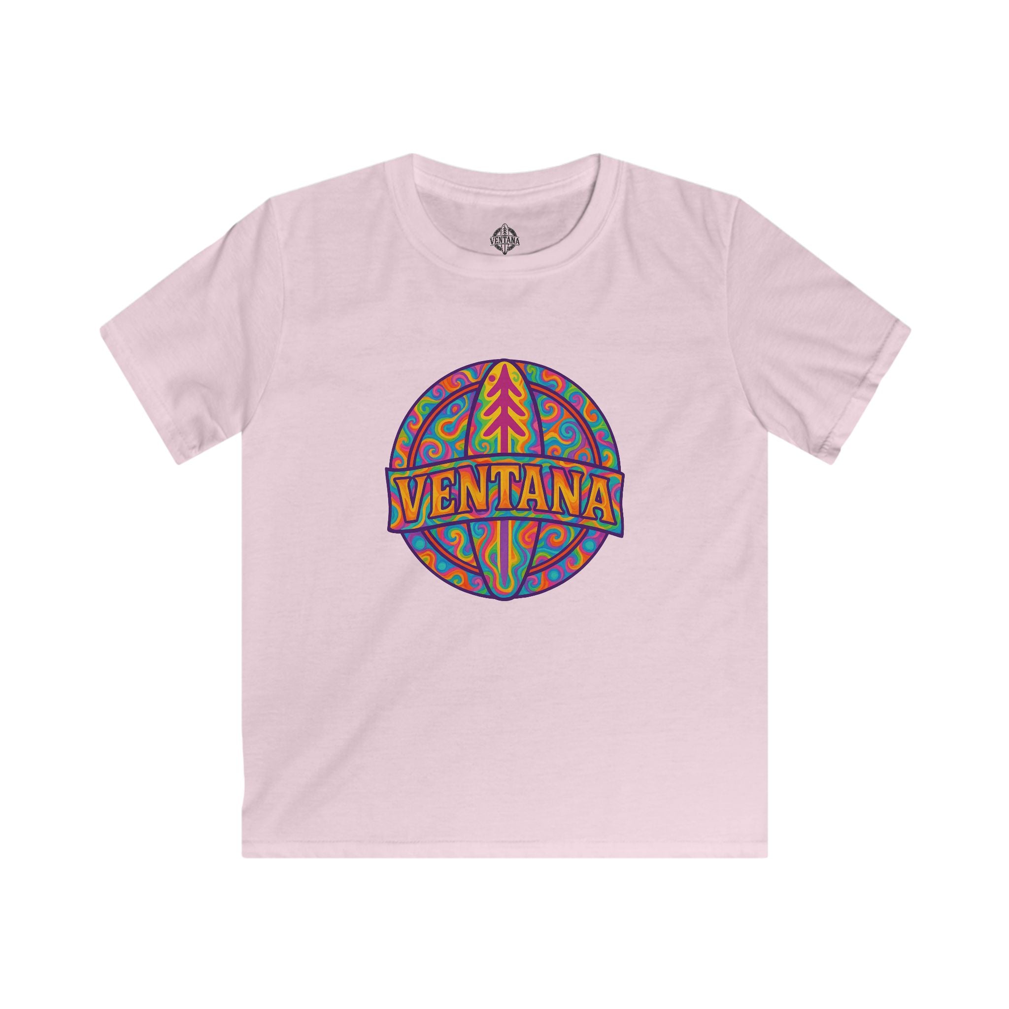 Ventana Psychedelic Treefish Logo Kids - Soft Style U.S. Cotton T-Shirt