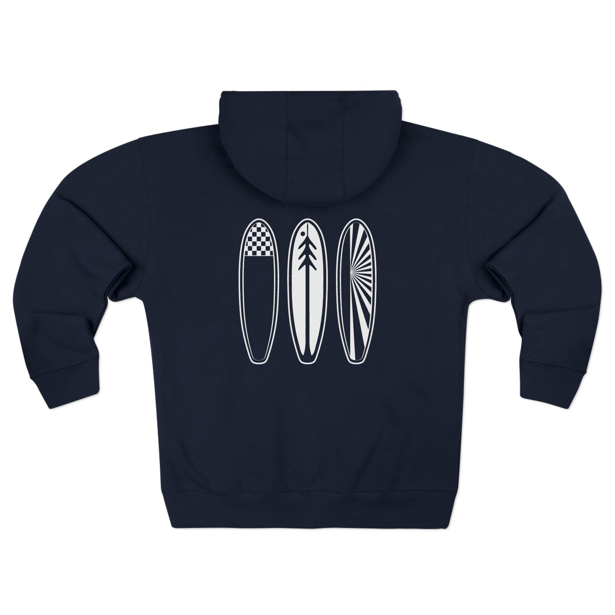 Ventana Three Board Unisex - Zip Cotton Blend Fleece Hoodie