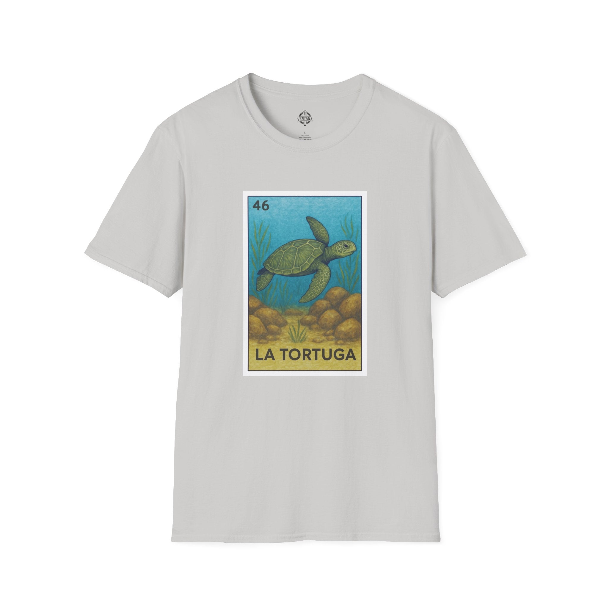 Turtle Lotería Unisex - Soft Style U.S. Cotton T-Shirt (La Tortuga)
