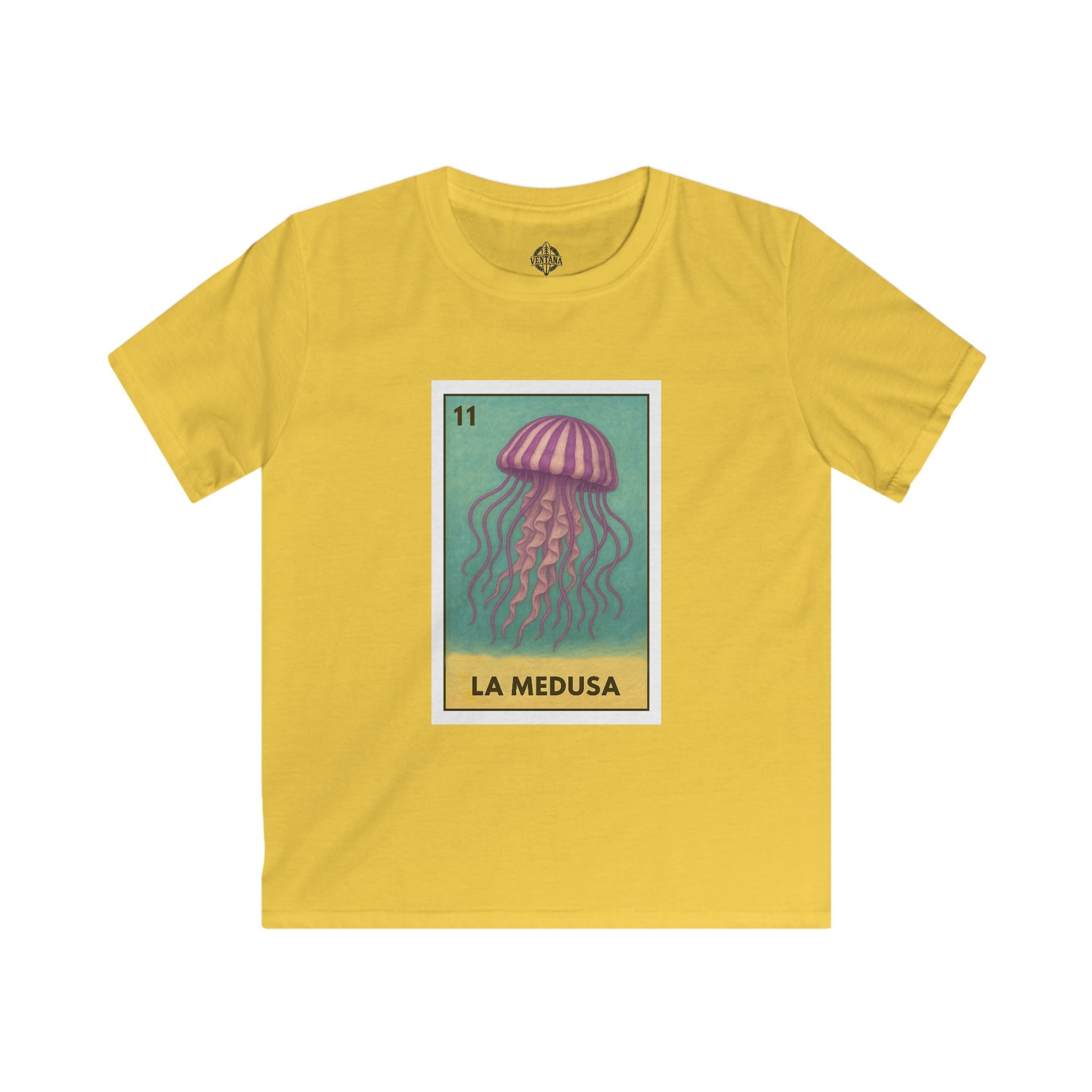 Sea Jelly Lotería Kids - Soft Style U.S. Cotton T-Shirt (La Medusa)