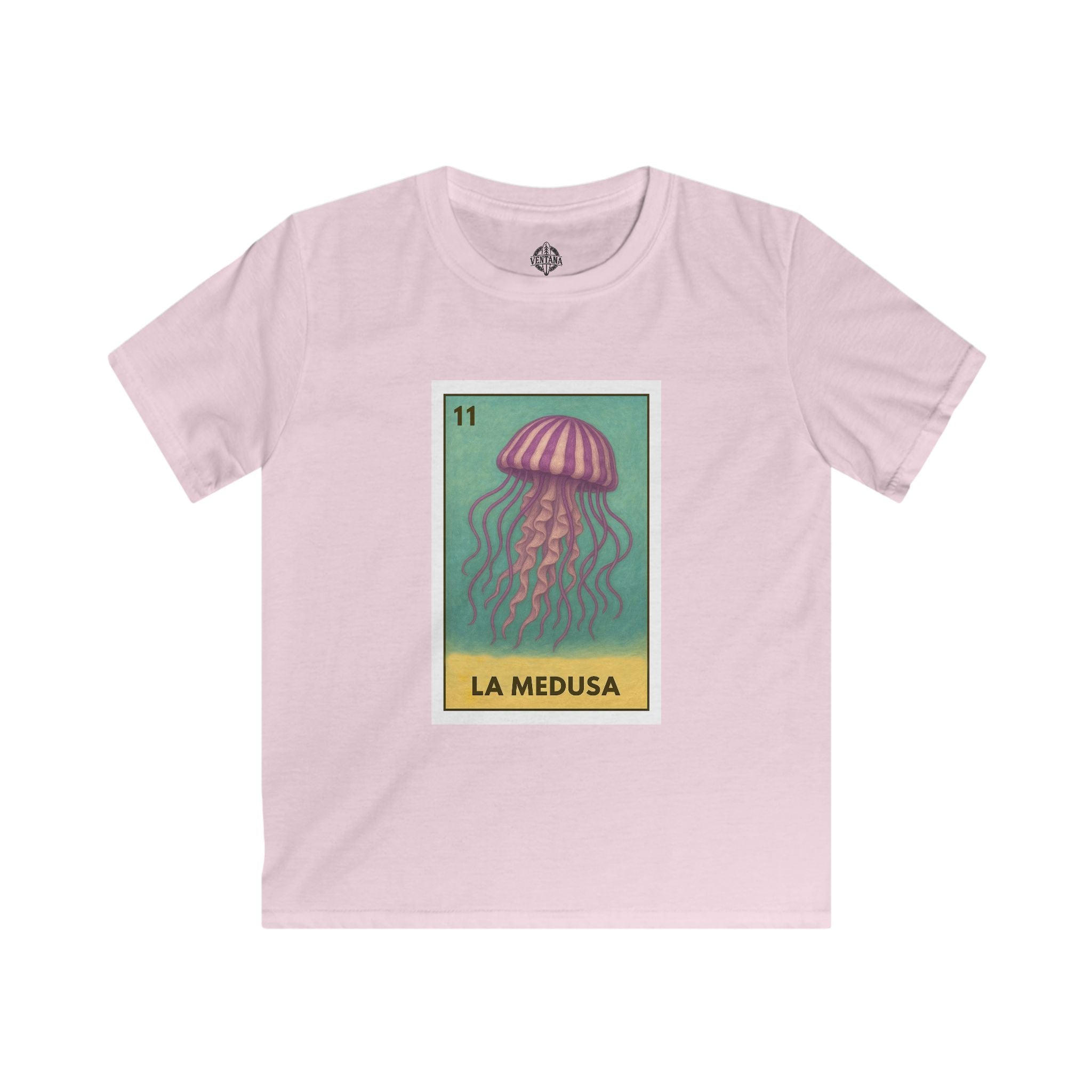 Sea Jelly Lotería Kids - Soft Style U.S. Cotton T-Shirt (La Medusa)