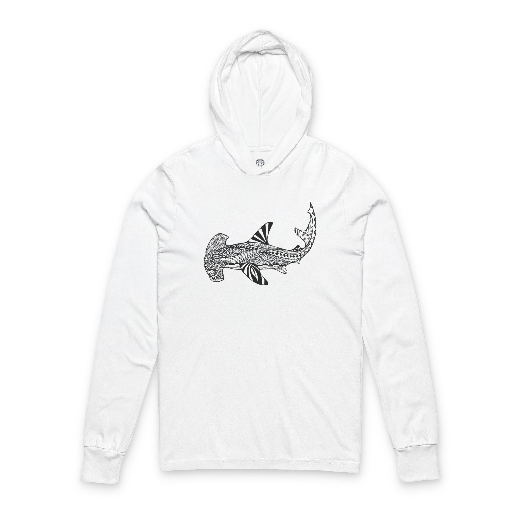 Ventangle Hammerhead Unisex - Cotton Long Sleeve Hooded T-Shirt
