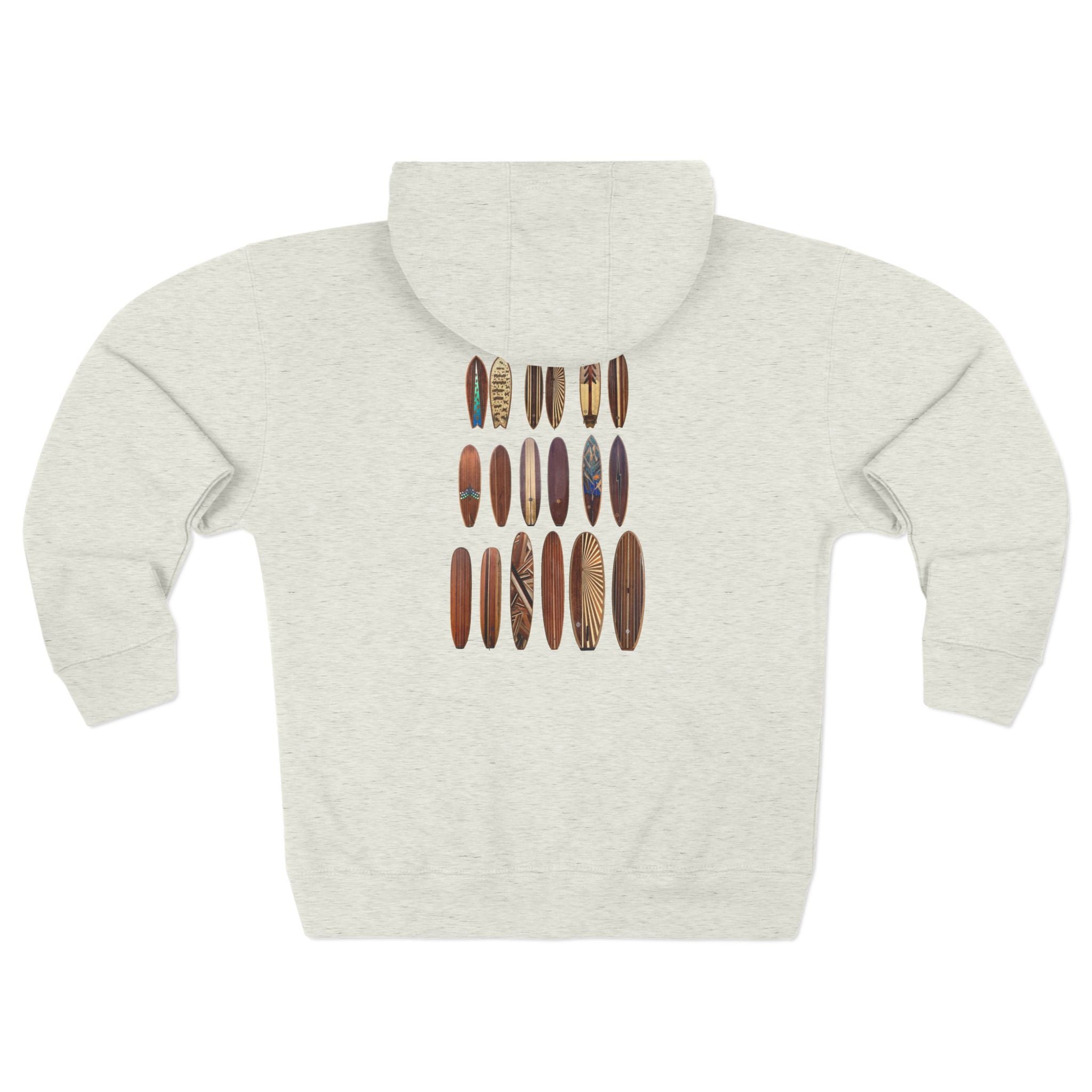 Ventana Wooden Surfboards Unisex - Zip Cotton Blend Fleece Hoodie