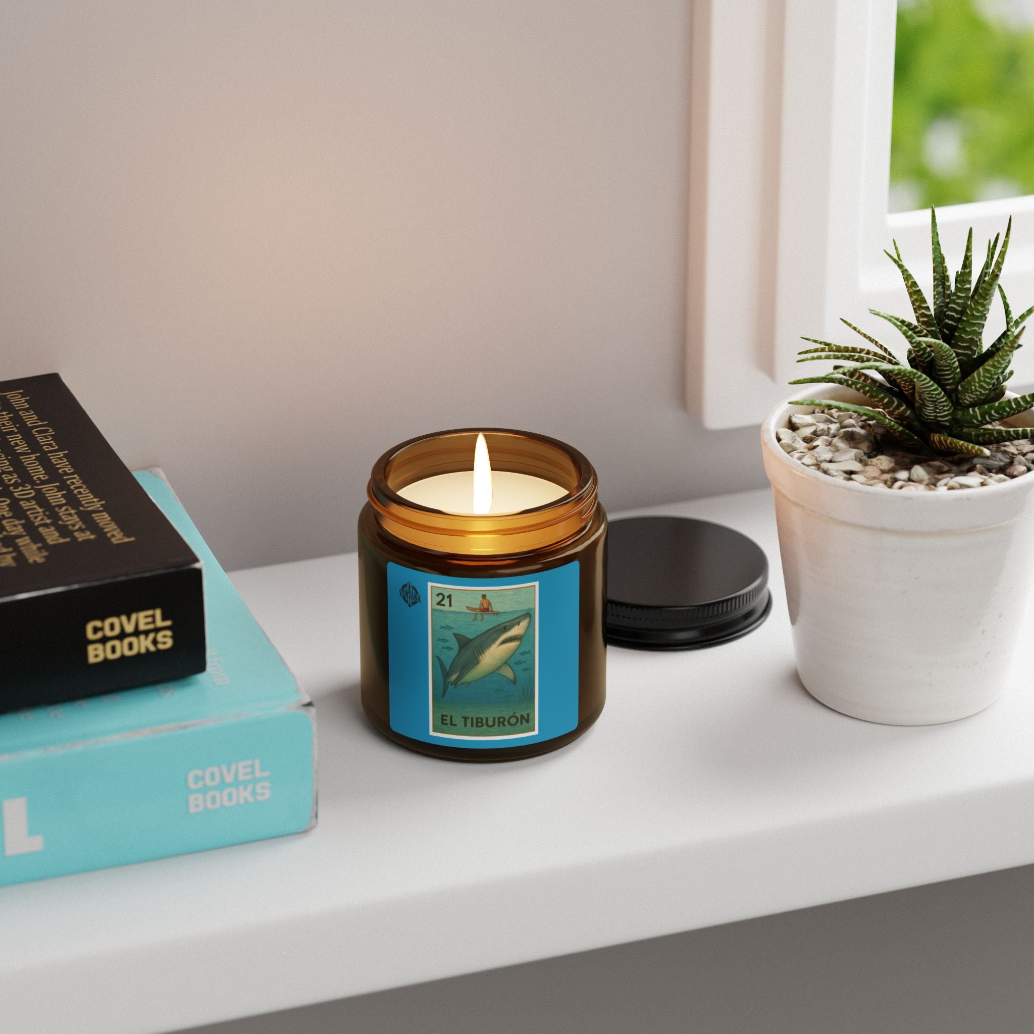 Shark Lotería - Scented Soy Candle (El Tiburón)