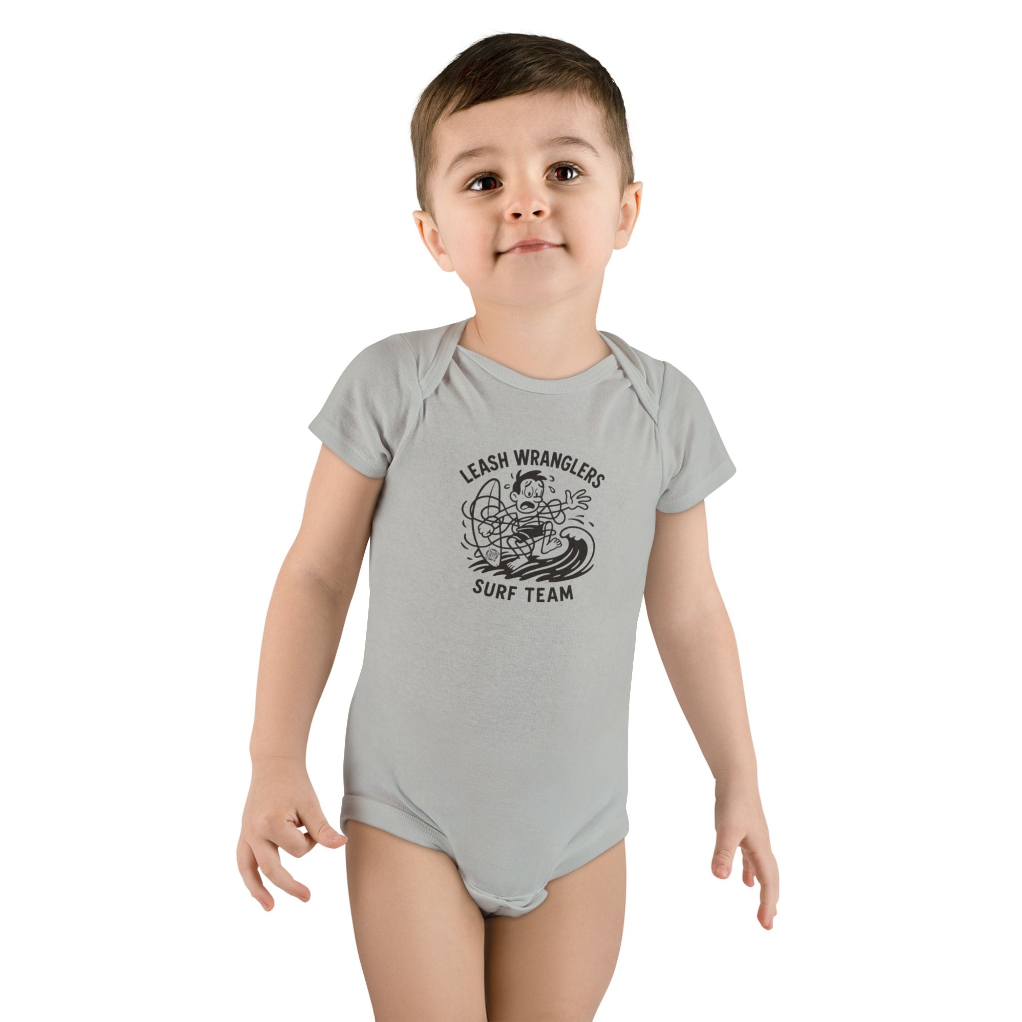 Leash Wranglers Surf Team - Baby Short Sleeve 100% Cotton Onesie