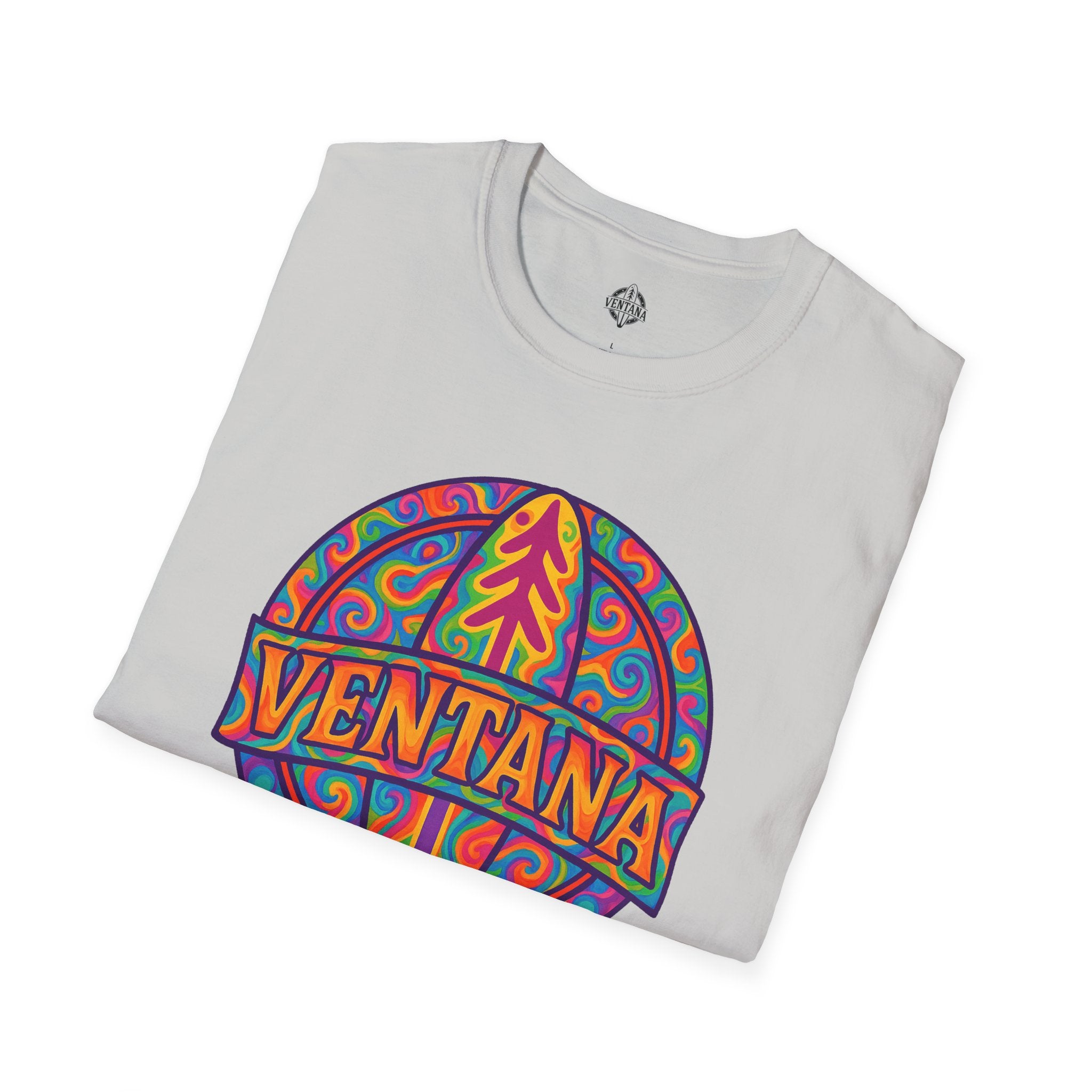 Ventana Psychedelic Treefish Logo - Soft Style U.S. Cotton T-Shirt