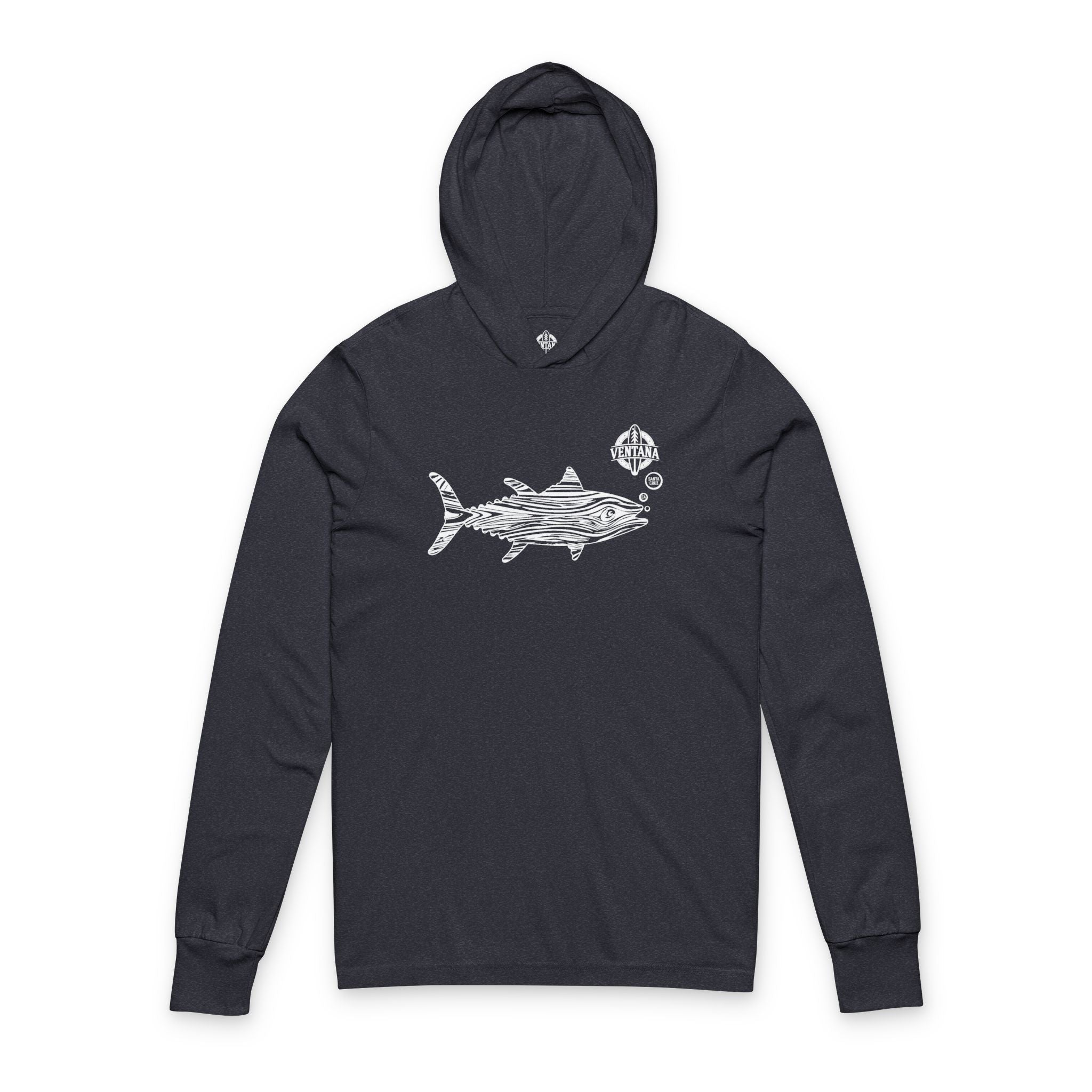 Ventana Wooden Tuna Unisex - Cotton Long Sleeve Hooded T-Shirt