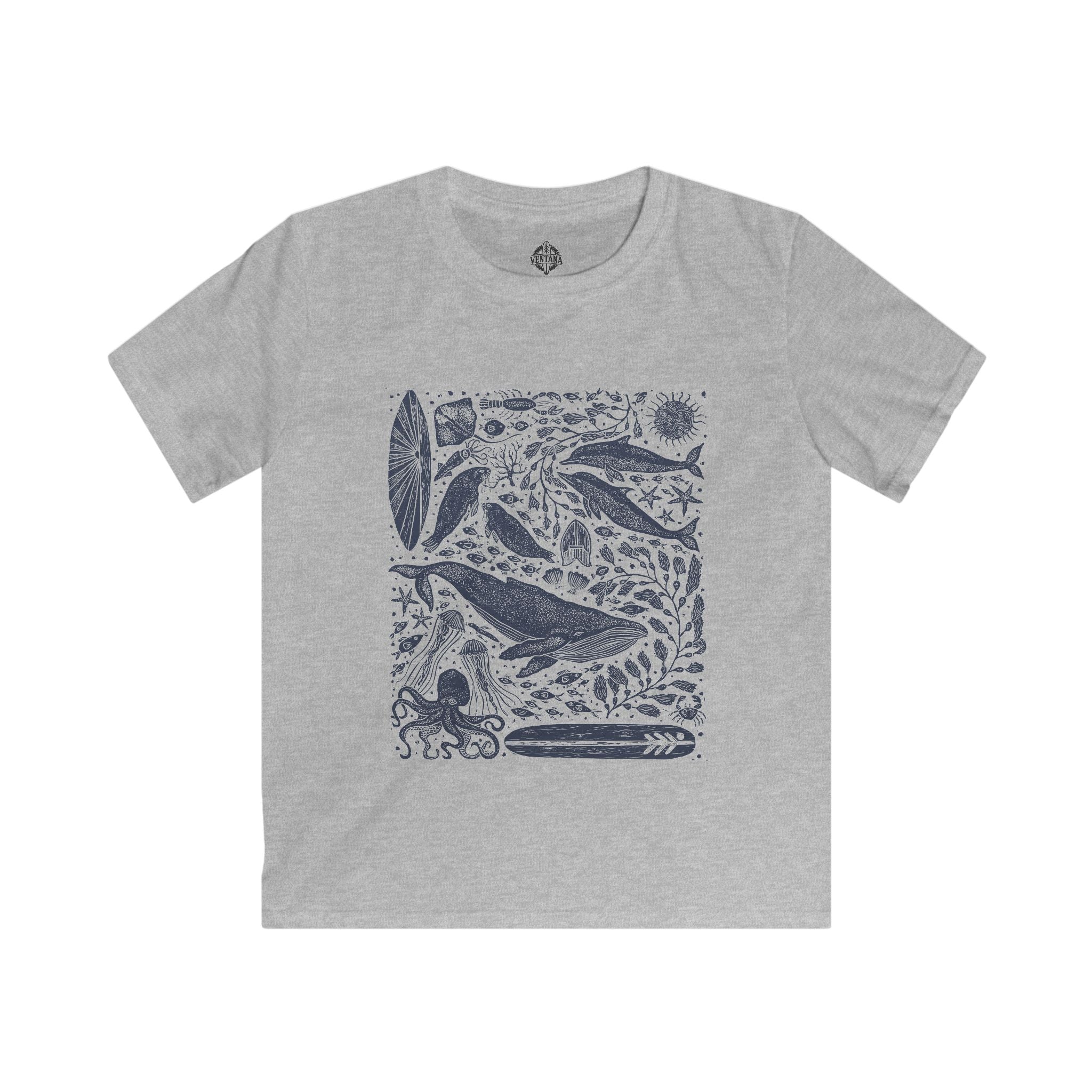 Ventana Marine Life by Lili Arnold Kids - Soft Style U.S. Cotton T-Shirt