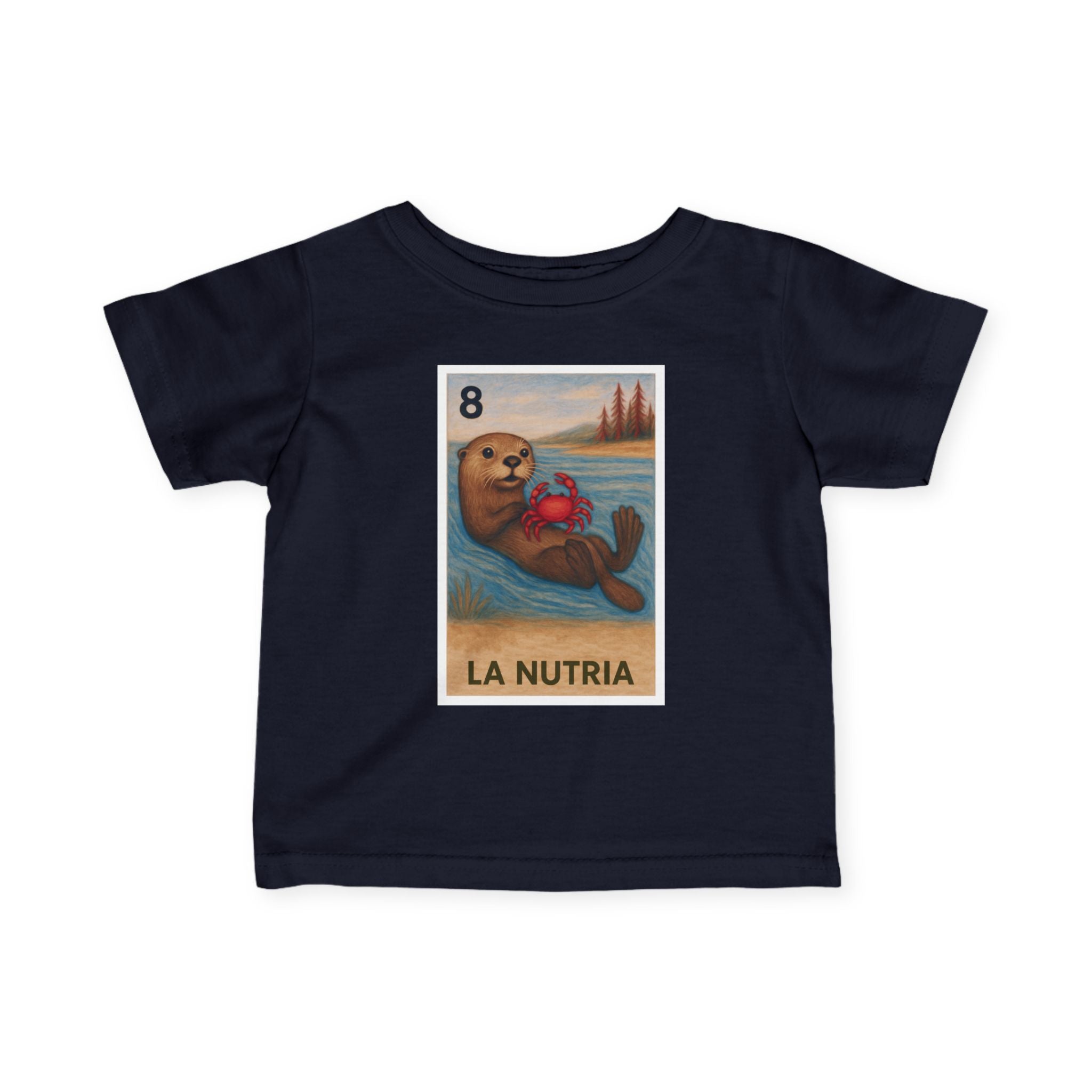 Sea Otter Lotería - Infant 100% Cotton T-Shirt (La Nutria)