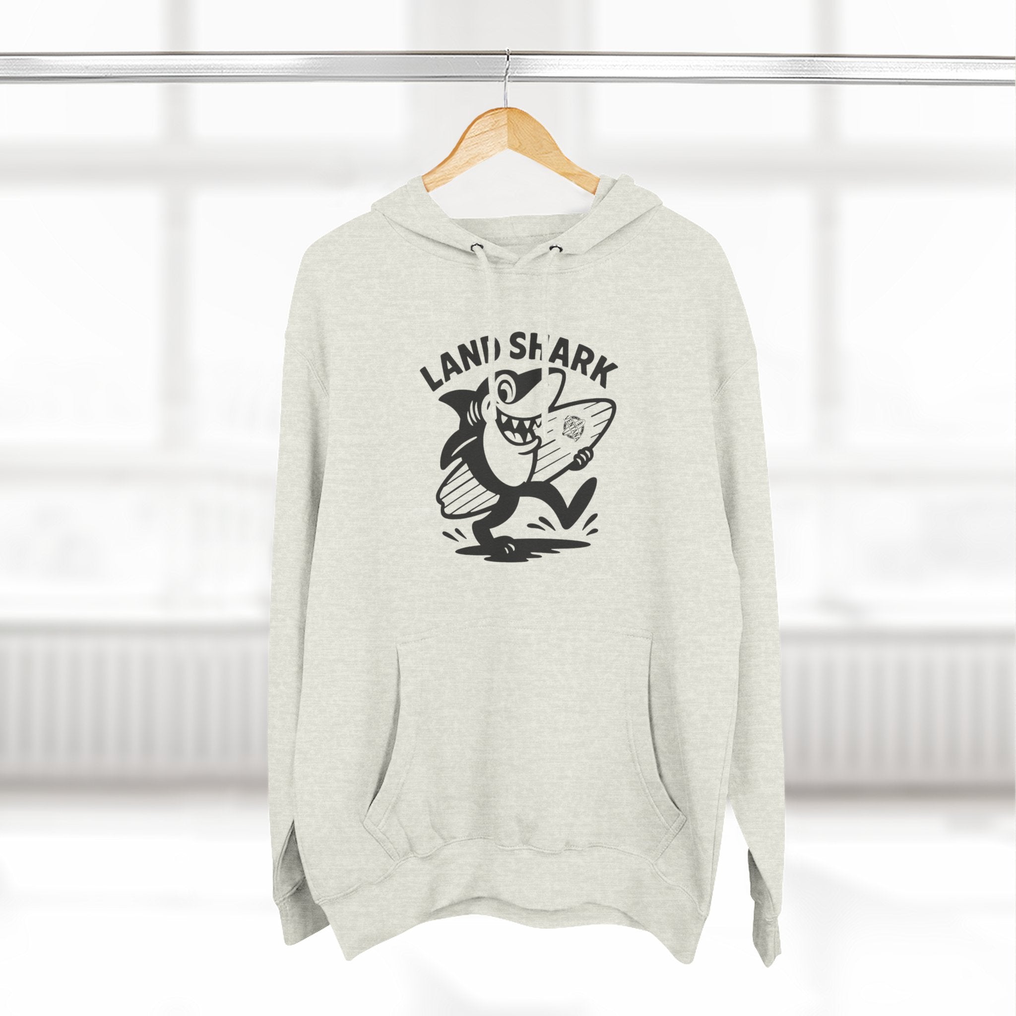 Land Shark Unisex - Pull-Over Cotton Blend Fleece Hoodie