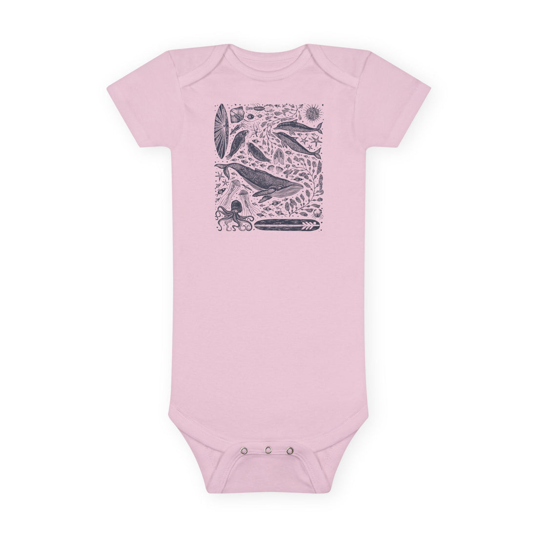 Ventana Marine Life by Lili Arnold - Baby Short Sleeve 100% Cotton Onesie