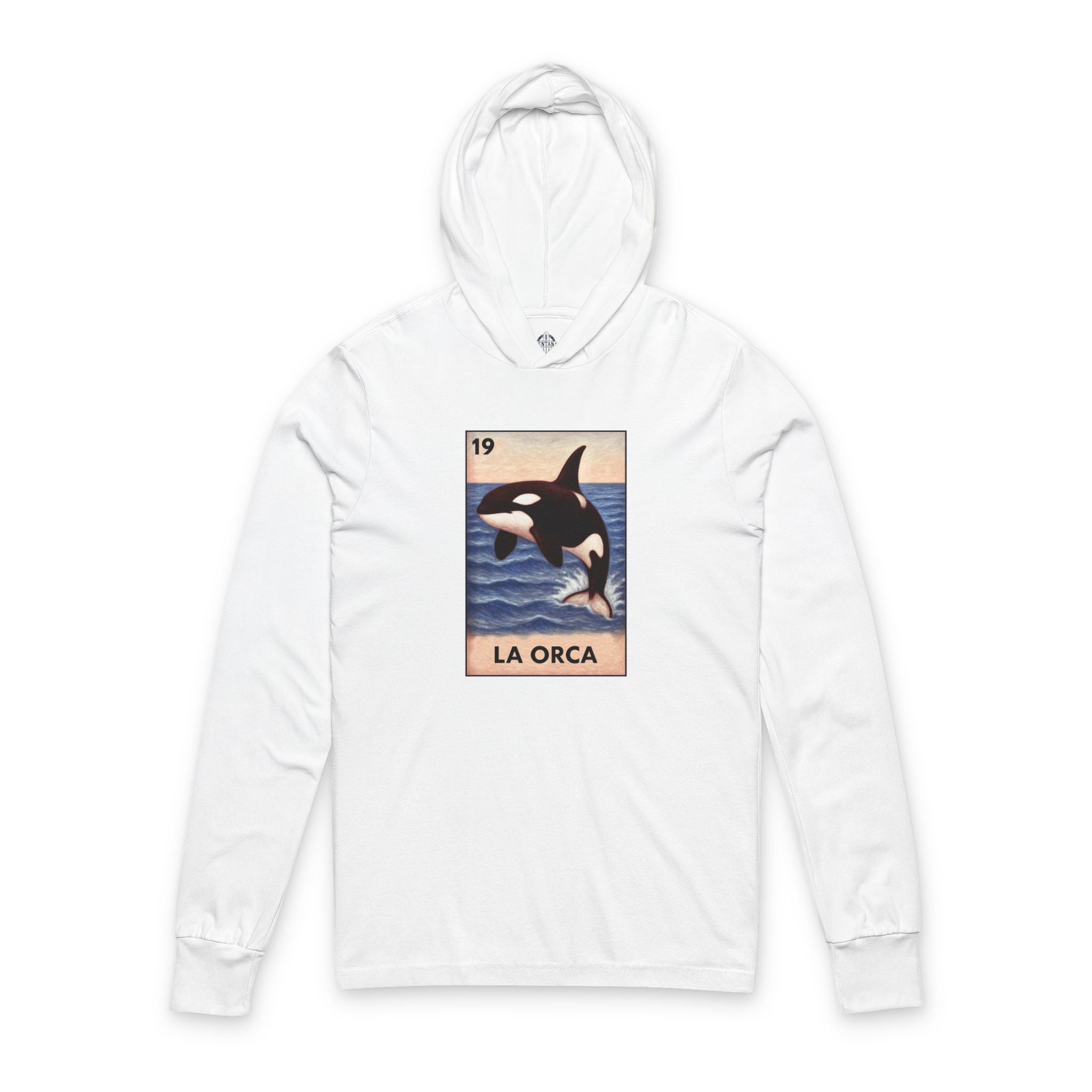 Orca Lotería Unisex - Cotton Hooded Long Sleeve Hooded T-Shirt (La Orca)