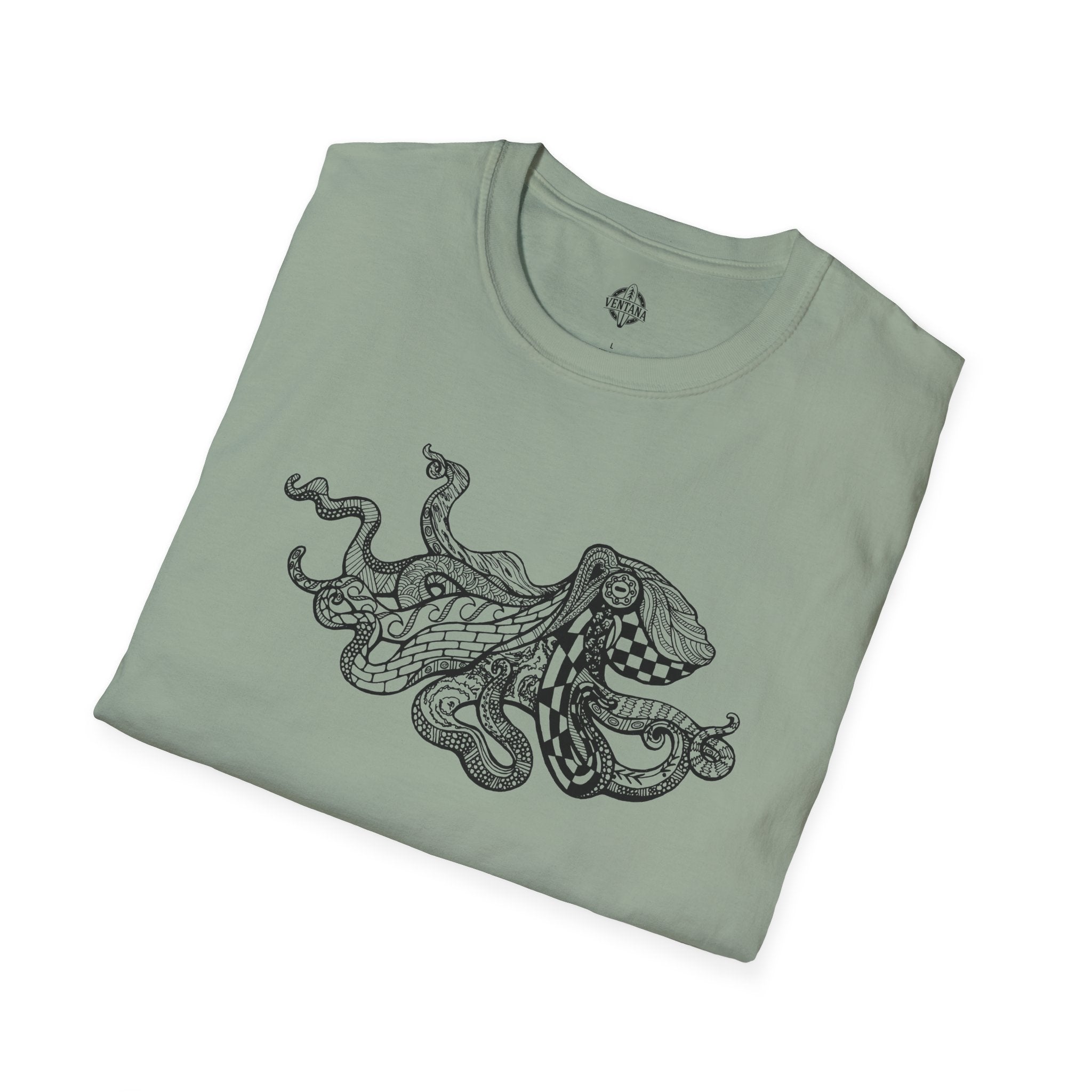 Ventangle Octopus Unisex - Soft Style U.S. Cotton T-Shirt