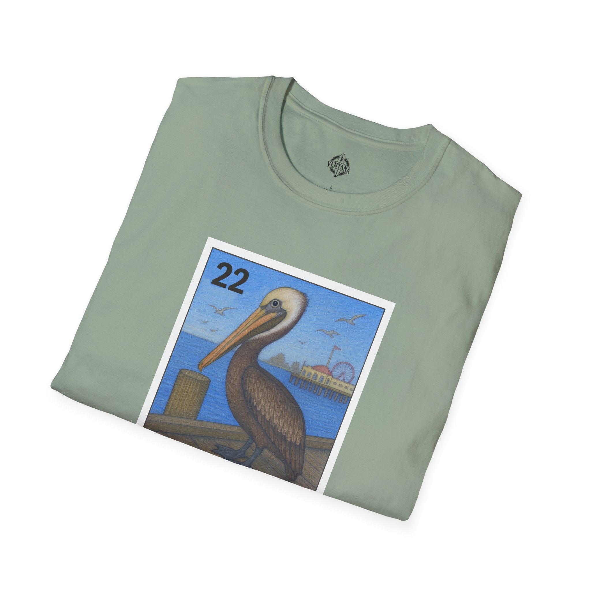 Pelican Lotería Unisex - Soft Style U.S. Cotton T-Shirt (El Pelícano)