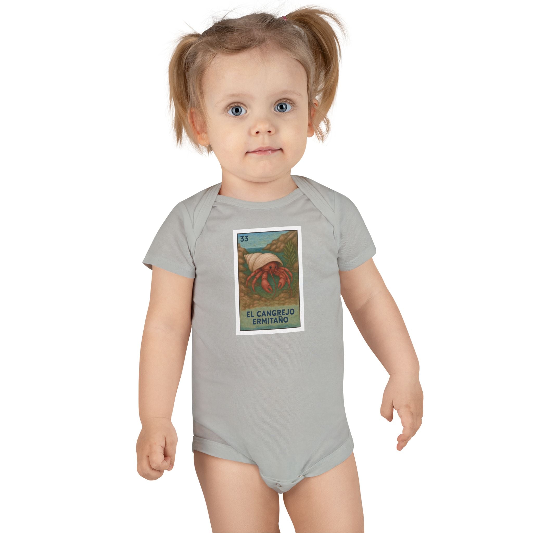 Hermit Crab Lotería - Baby Short Sleeve 100% Cotton Onesie (El Cangrejo Ermitaño)