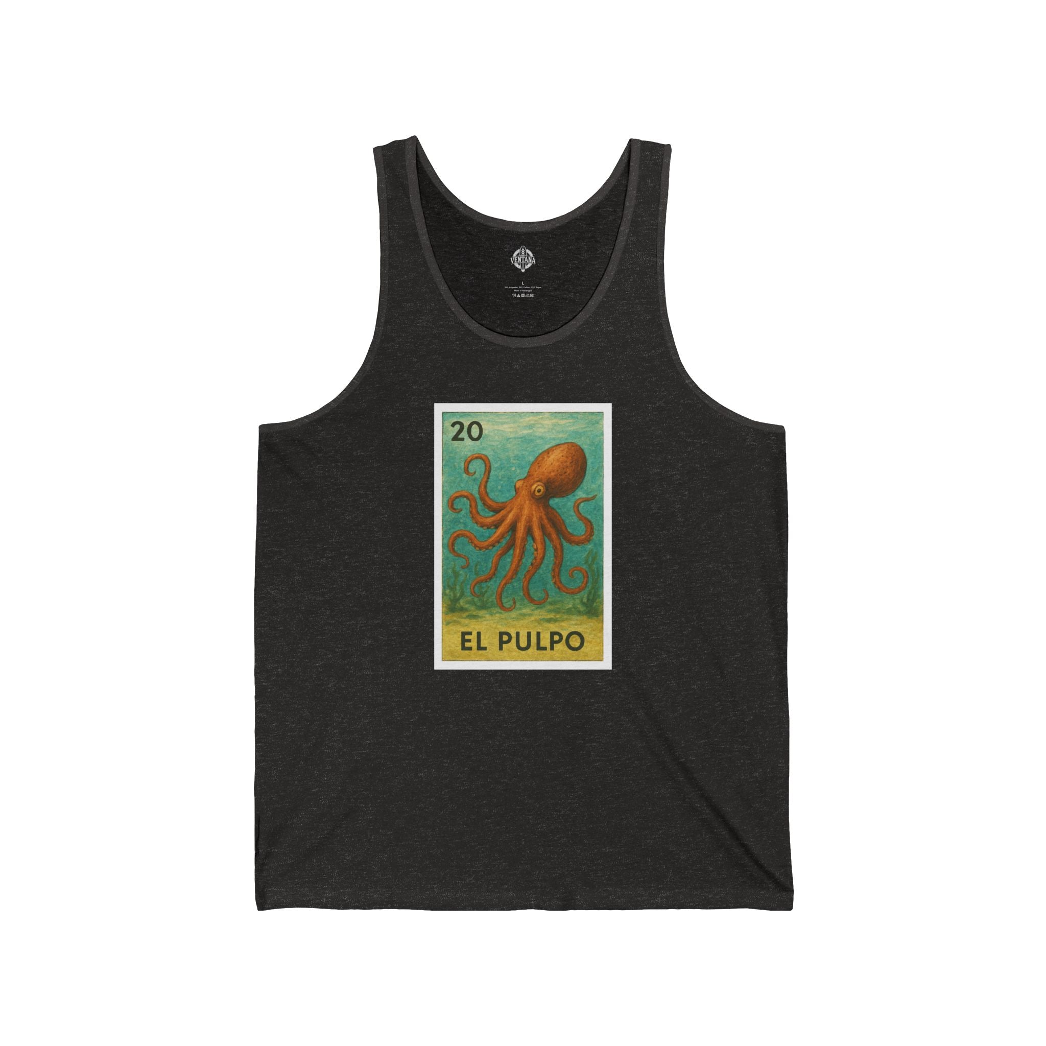 Octopus Lotería - Cotton Jersey Tank Top Unisex (El Pulpo)