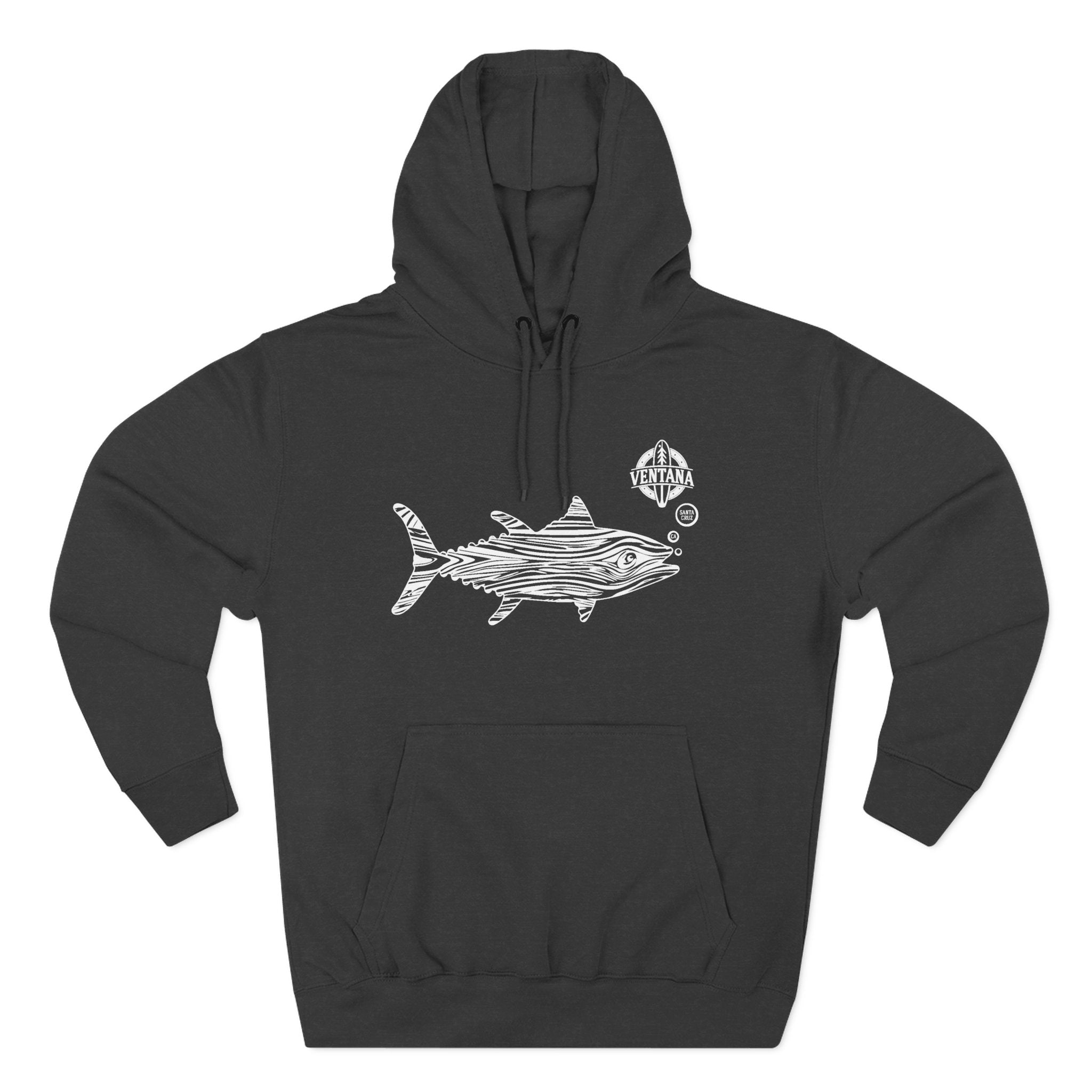 Ventana Wooden Tuna Unisex - Pull-Over Cotton Blend Fleece Hoodie