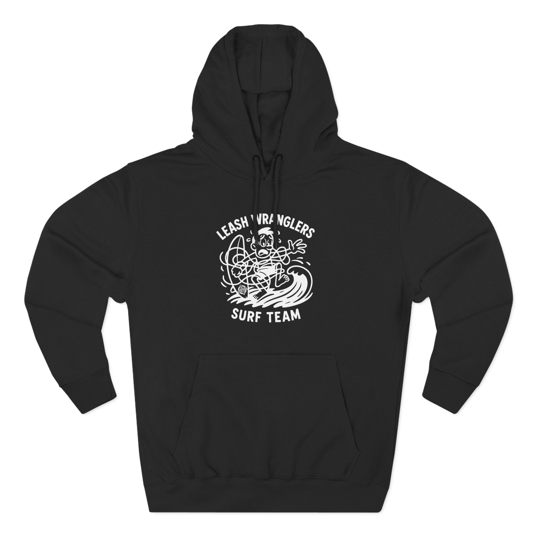 Leash Wranglers Surf Team Unisex - Pull-Over Cotton Blend Fleece Hoodie