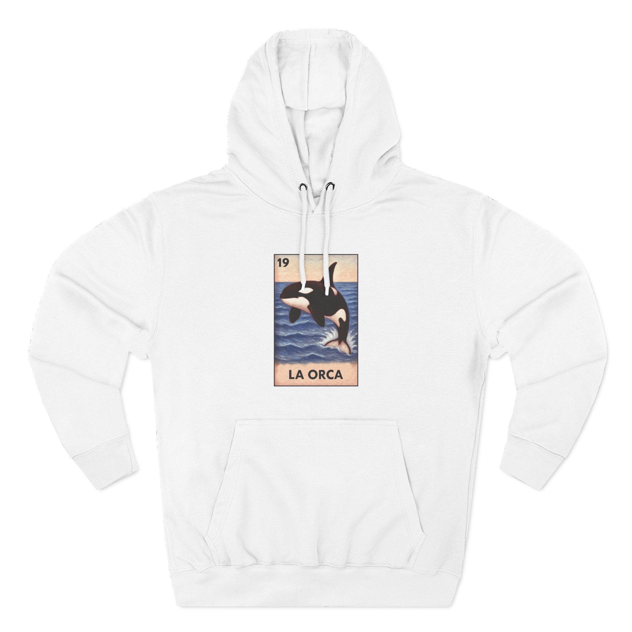 Orca Lotería Unisex - Pull-Over Cotton Blend Fleece Hoodie (La Orca)
