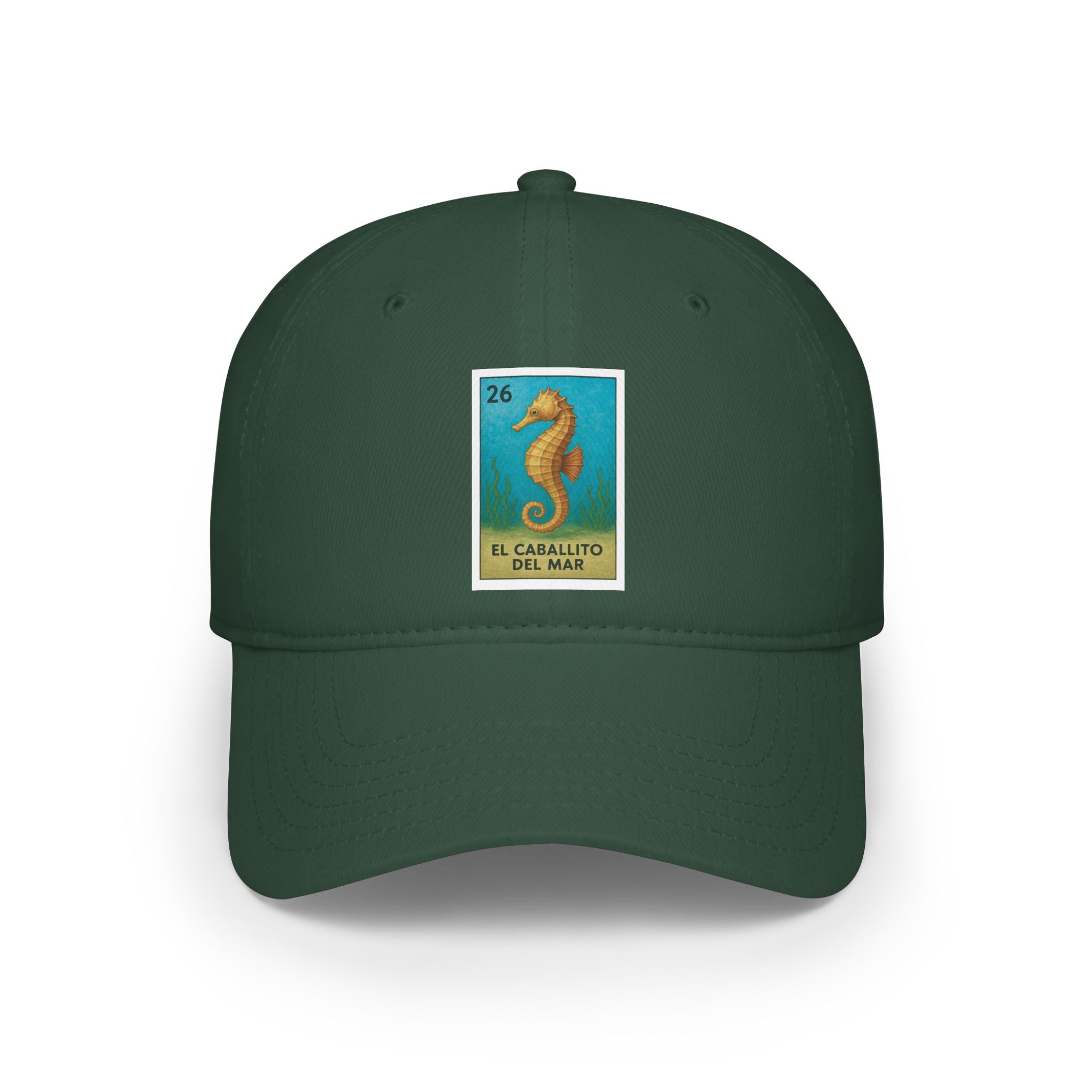 Seahorse Lotería Unisex - 100% Cotton Baseball Cap (El Caballito del Mar)