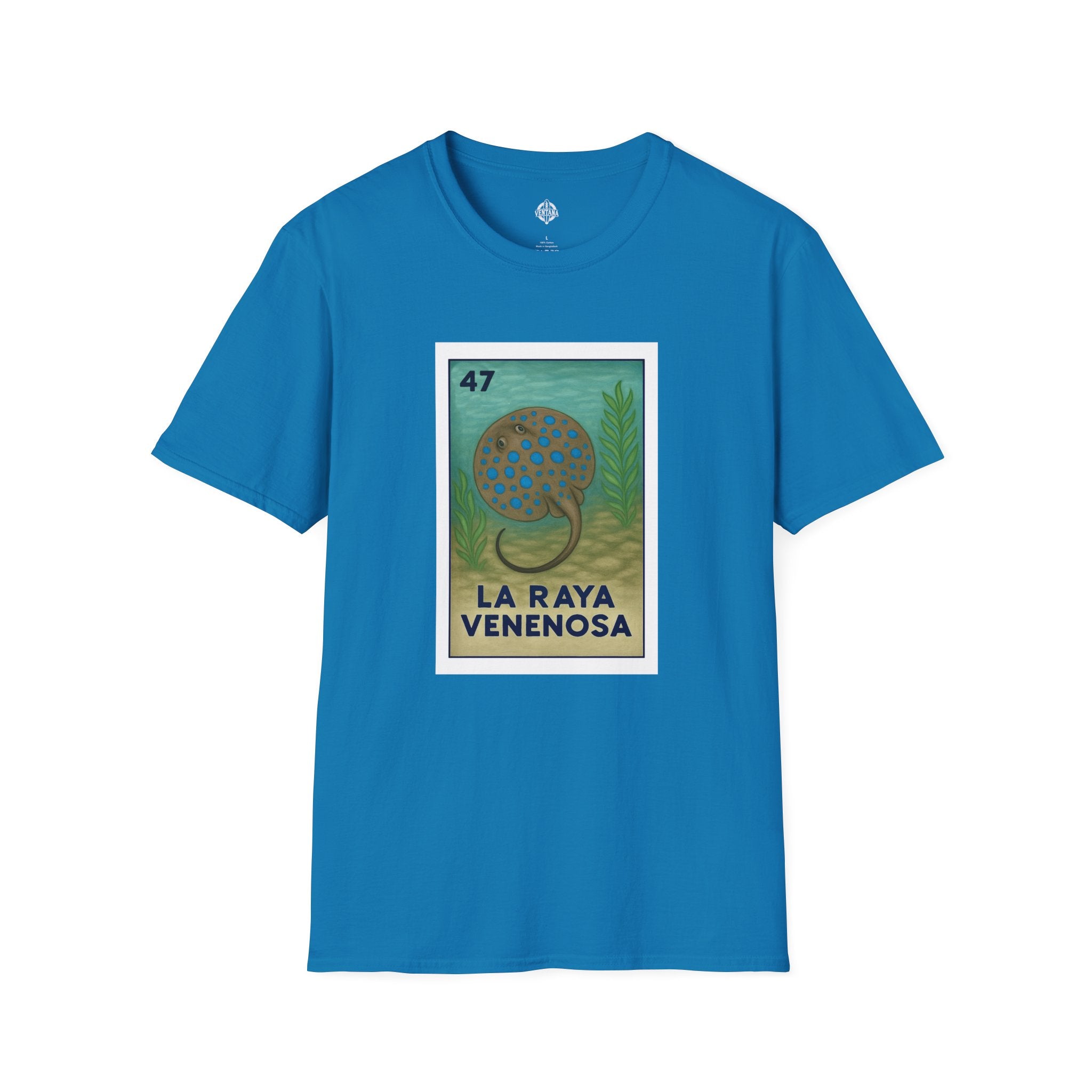 Stingray Lotería Unisex - Soft Style U.S. Cotton T-Shirt (La Raya Venenosa)