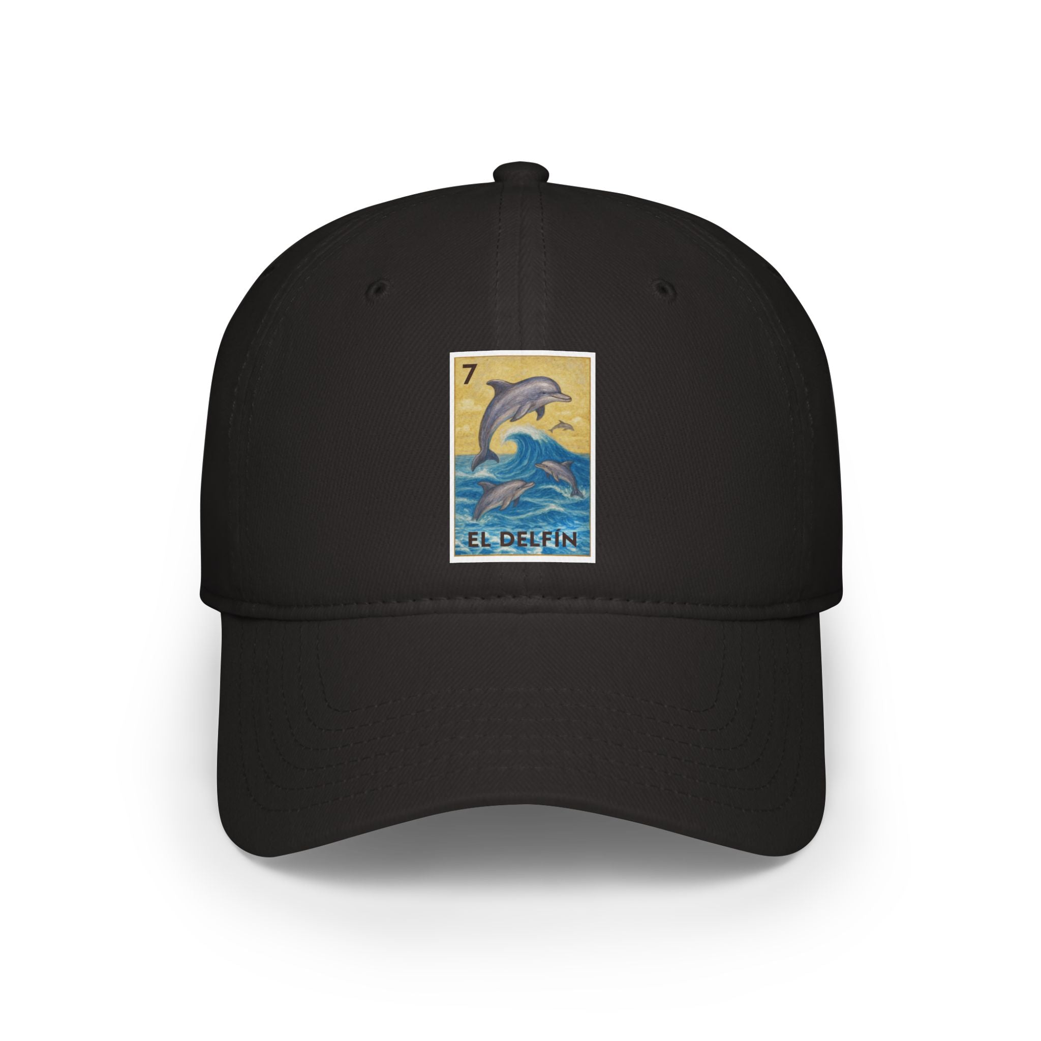 Dolphin Lotería Unisex - 100% Cotton Baseball Cap (El Delfín)