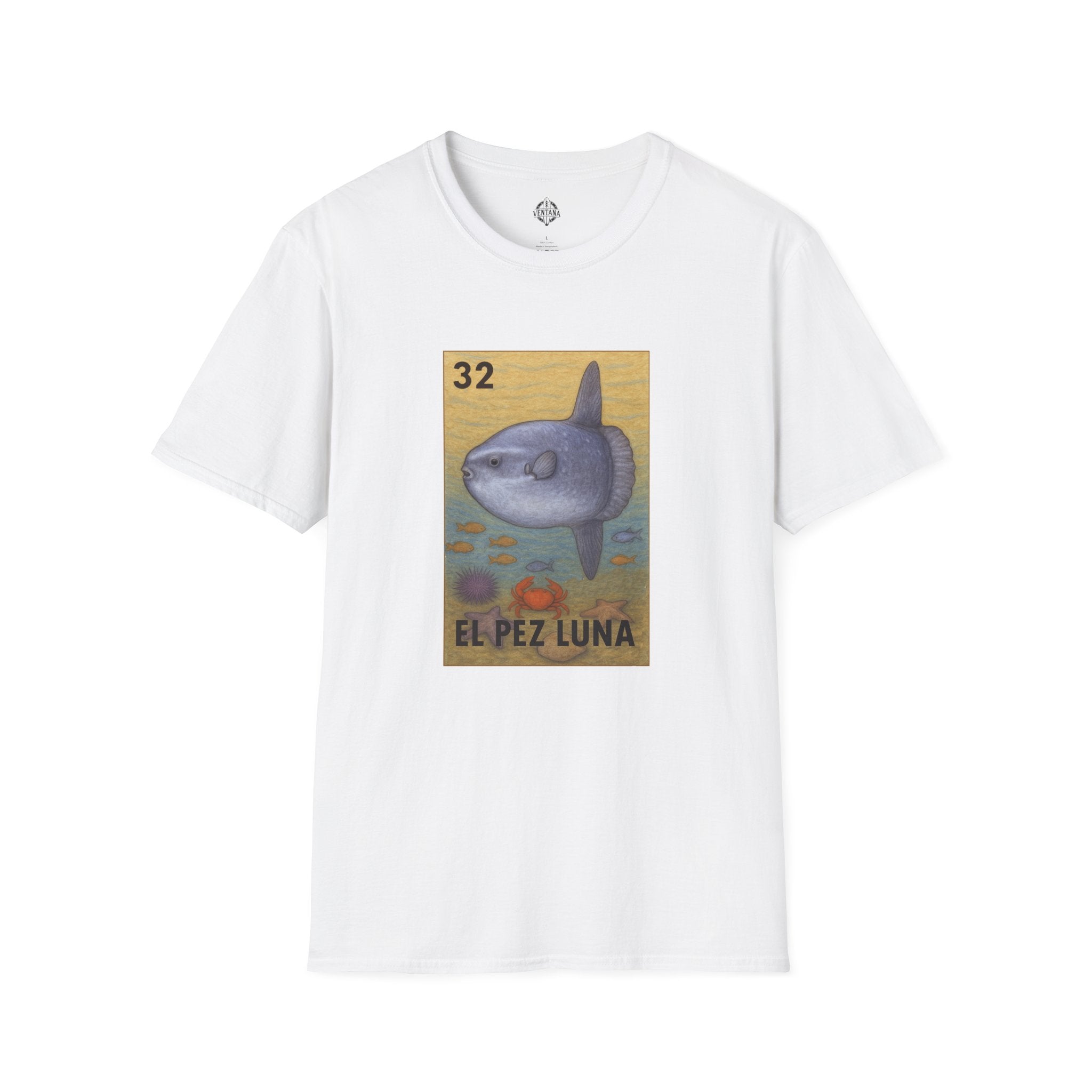 Sunfish Lotería Unisex - Soft Style U.S. Cotton T-Shirt (El Pez Luna)