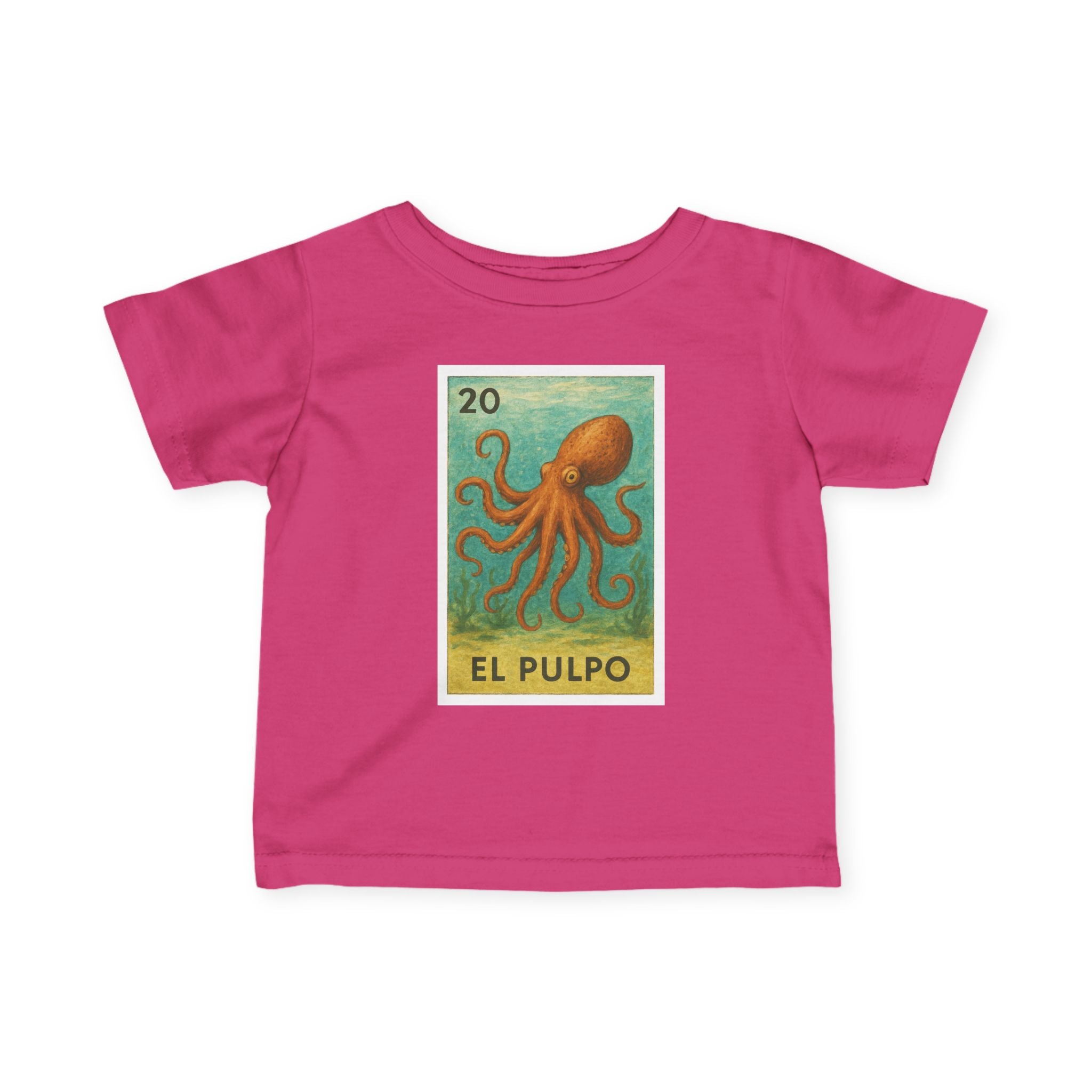 Octopus Lotería - Infant 100% Cotton T-Shirt (El Pulpo)