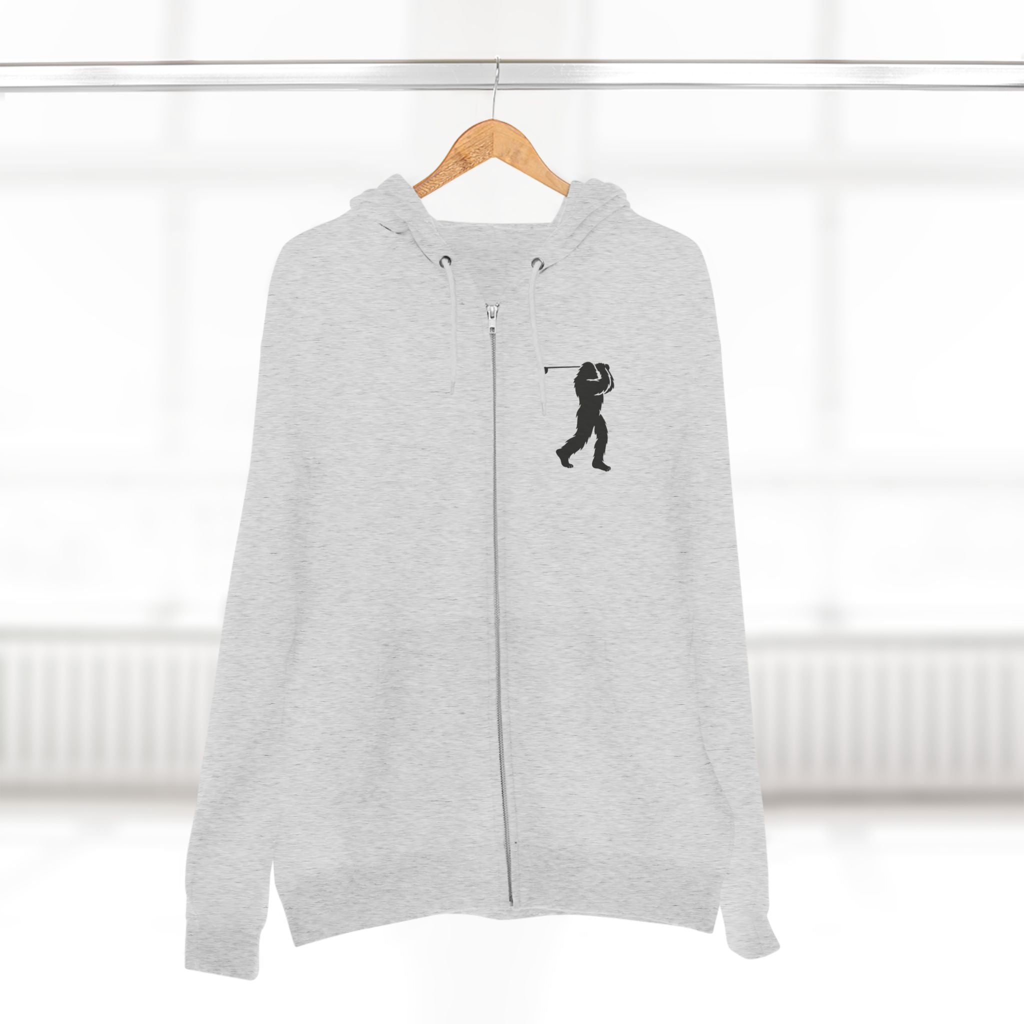 Ventana Golfsquatch Unisex - Zip Cotton Blend Fleece Hoodie