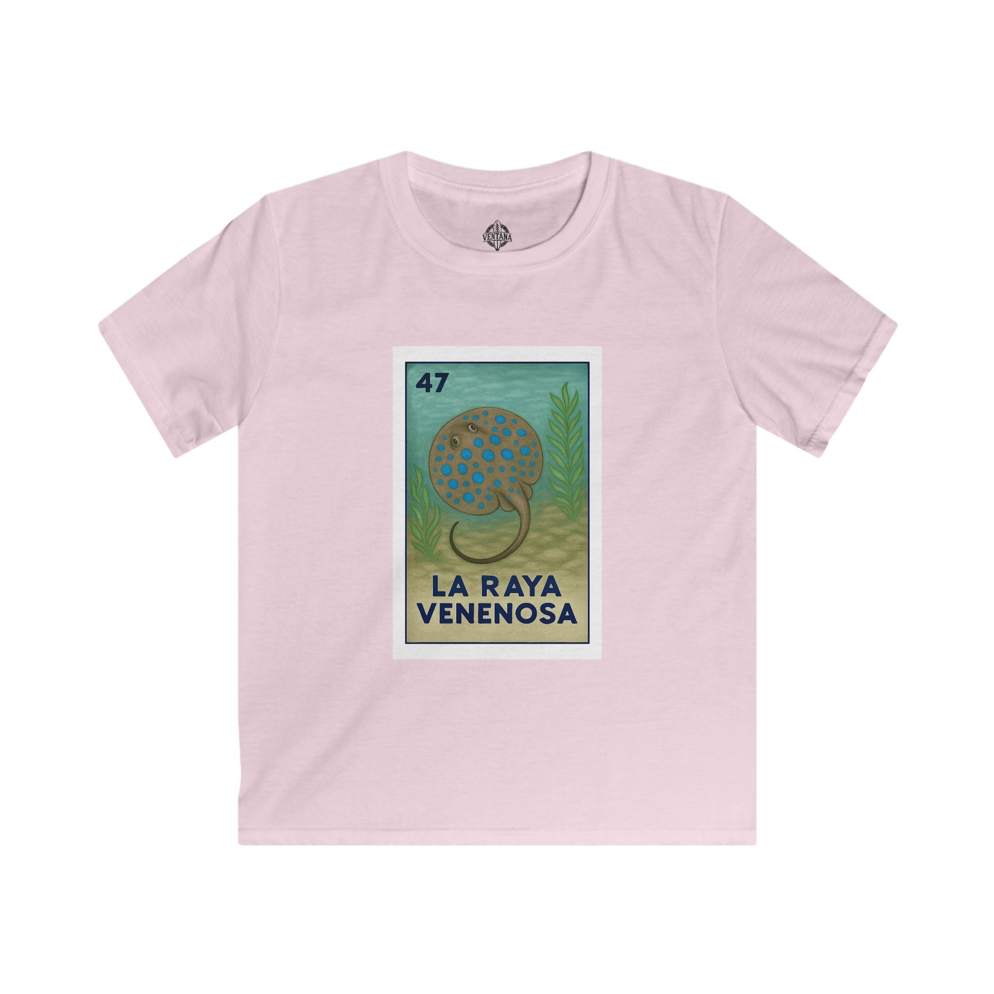 Stingray Lotería Kids - Soft Style U.S. Cotton T-Shirt (La Raya Venenosa)