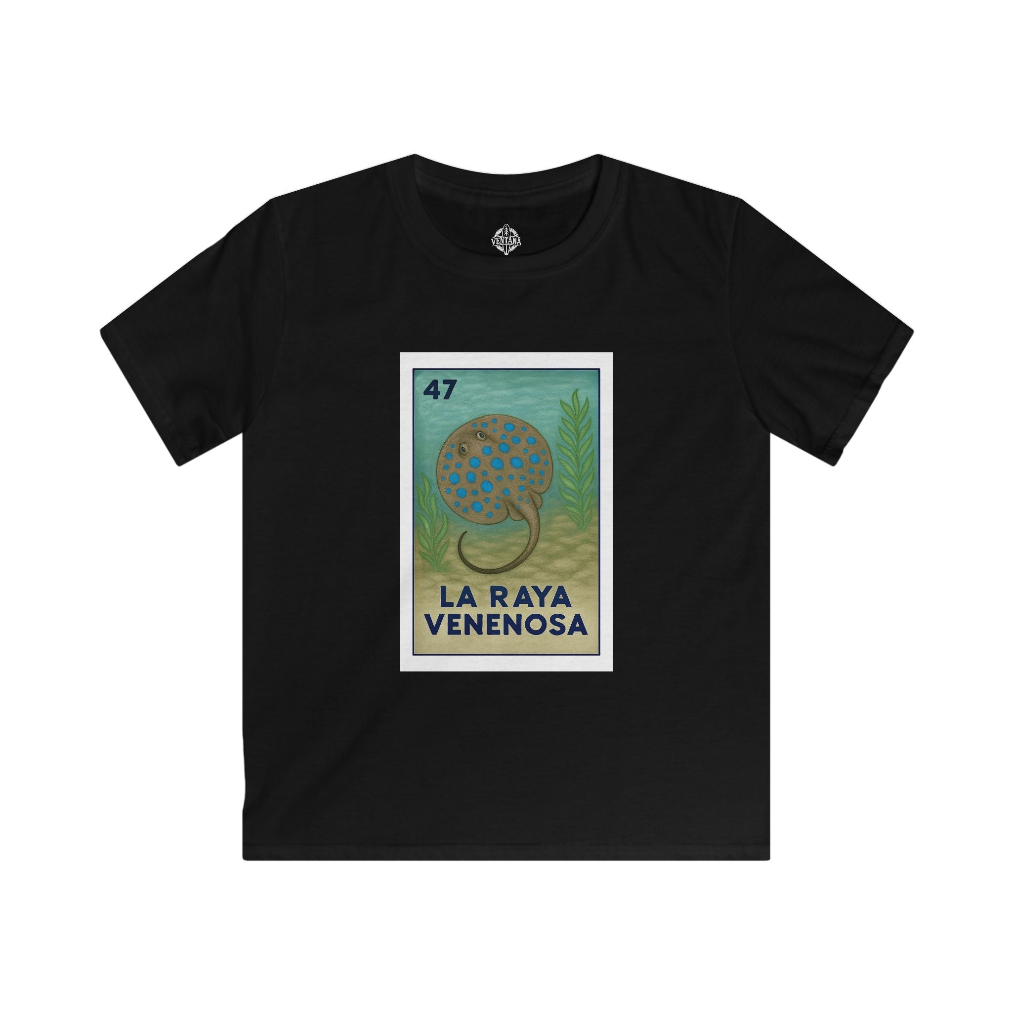 Stingray Lotería Kids - Soft Style U.S. Cotton T-Shirt (La Raya Venenosa)