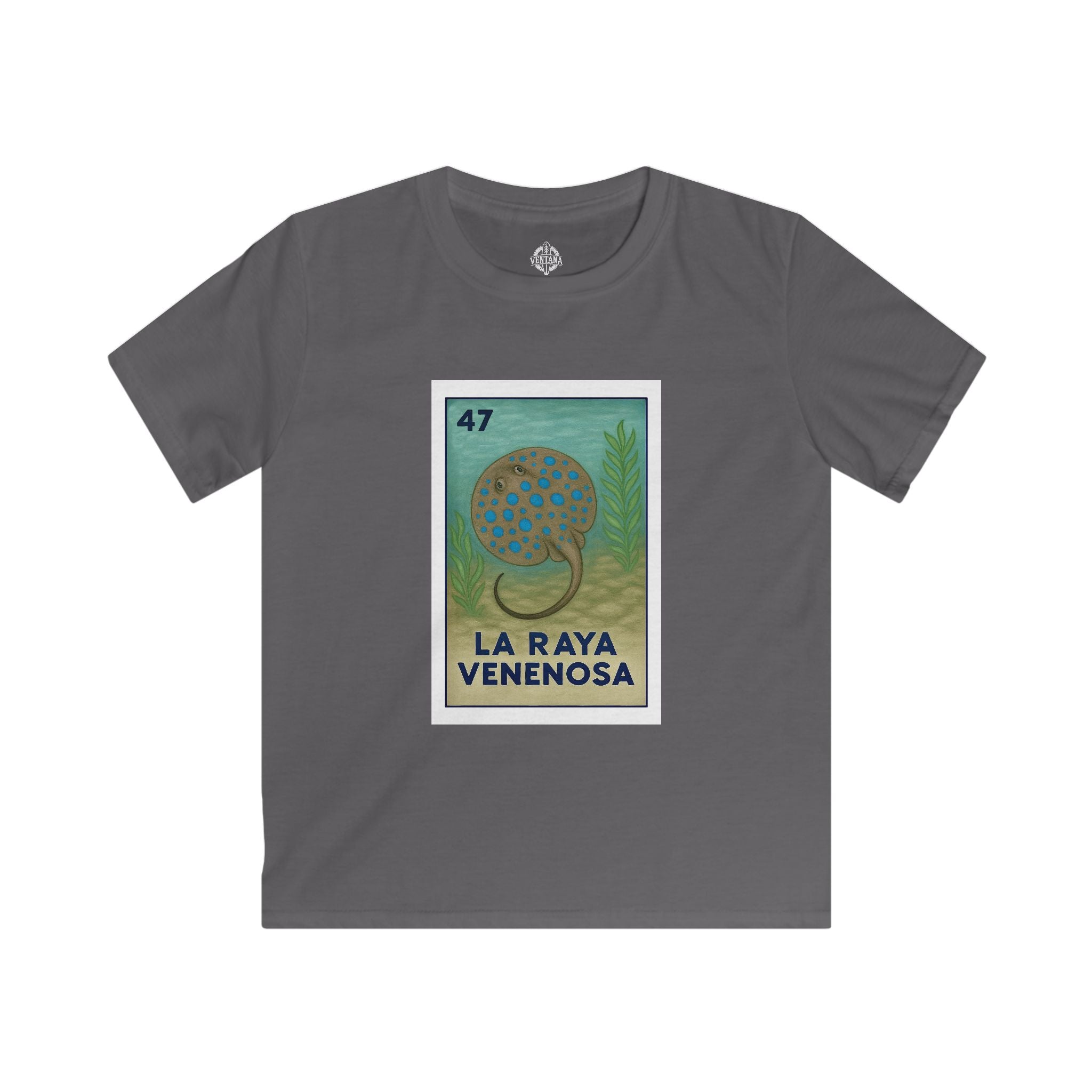 Stingray Lotería Kids - Soft Style U.S. Cotton T-Shirt (La Raya Venenosa)