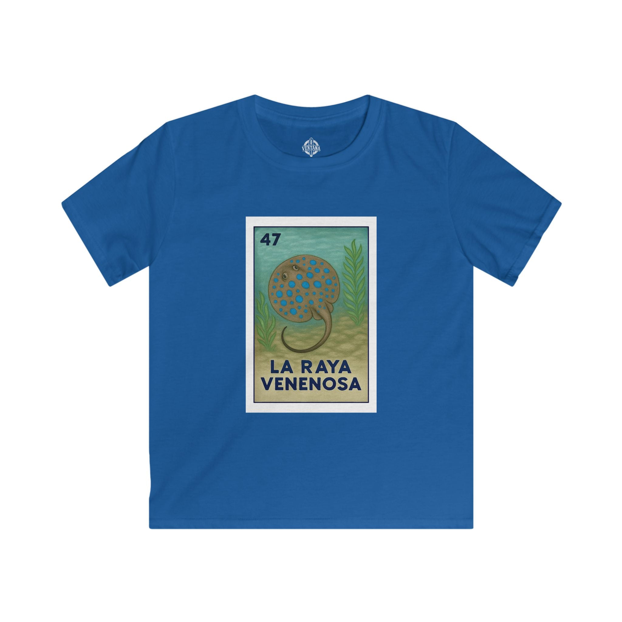 Stingray Lotería Kids - Soft Style U.S. Cotton T-Shirt (La Raya Venenosa)