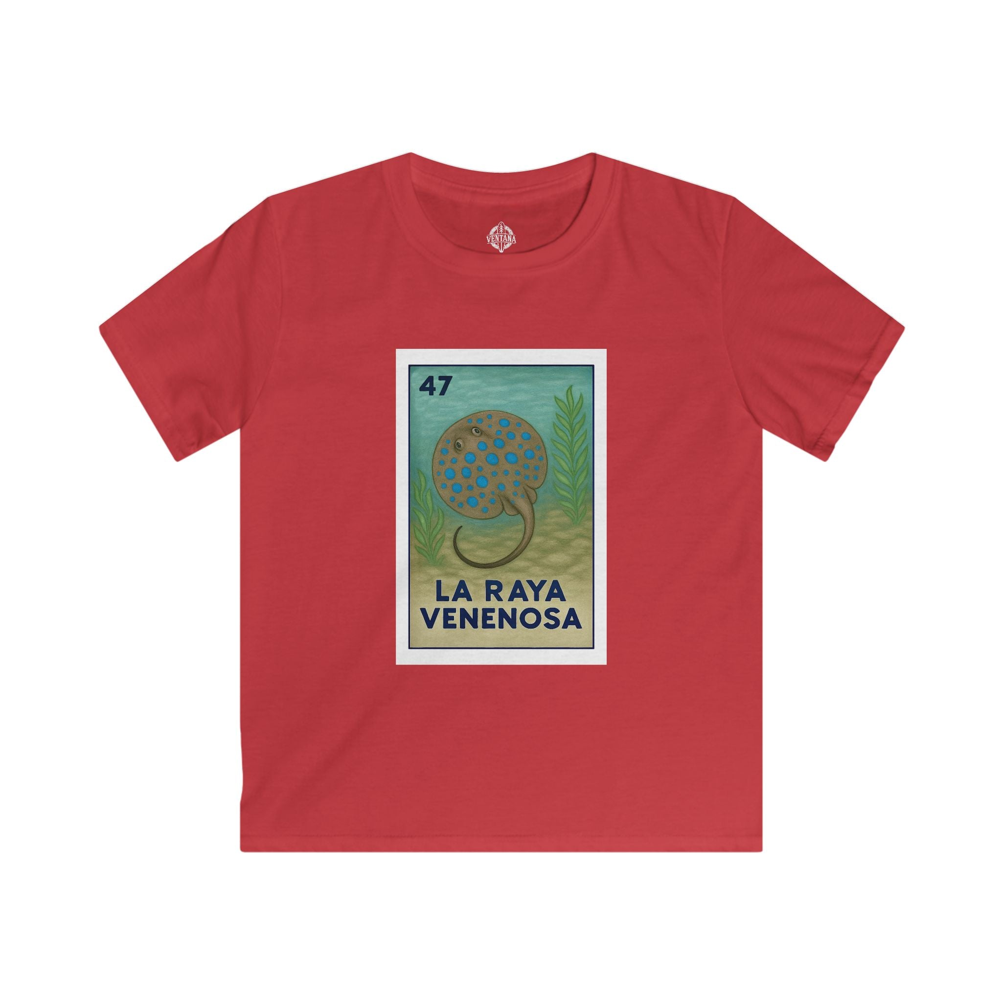Stingray Lotería Kids - Soft Style U.S. Cotton T-Shirt (La Raya Venenosa)