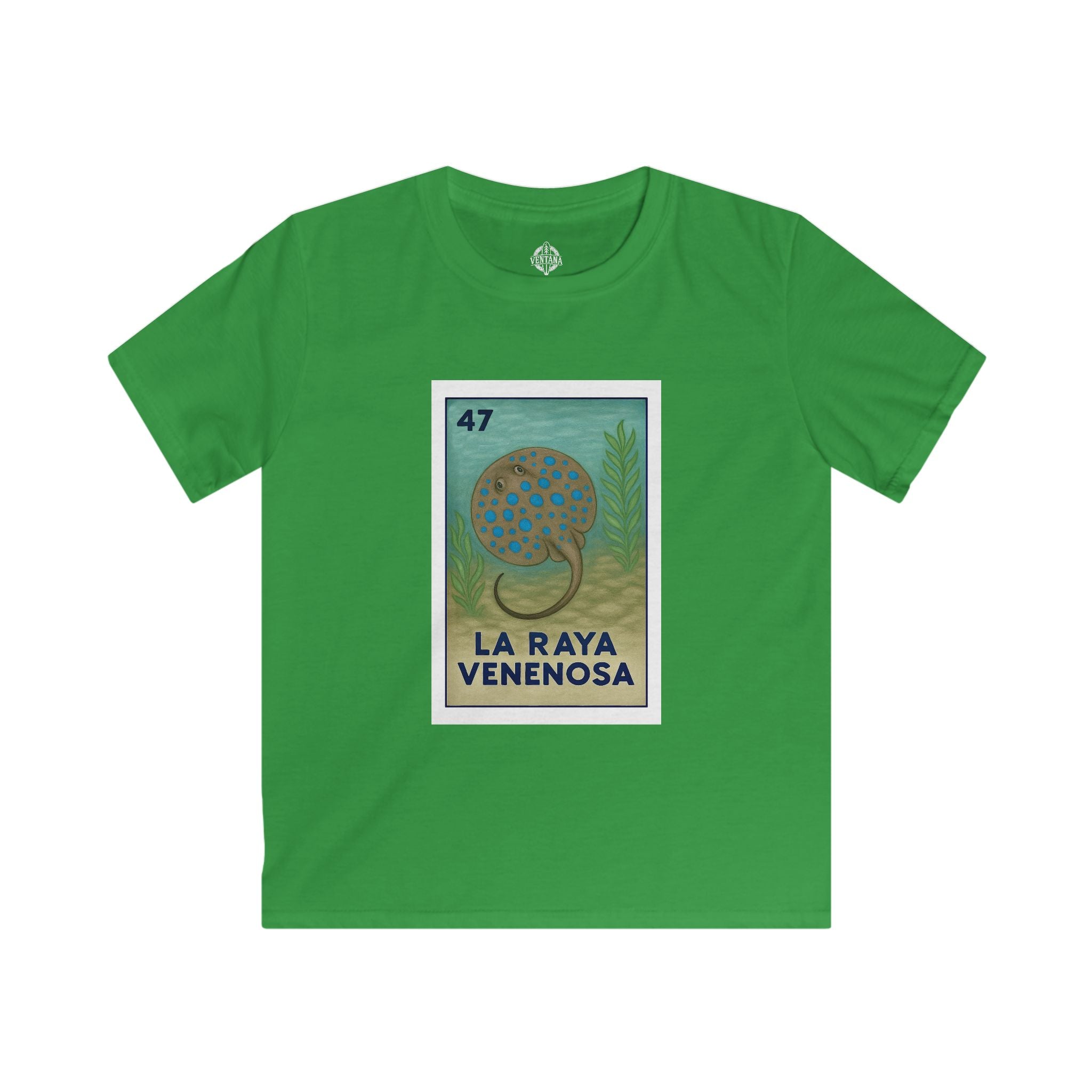 Stingray Lotería Kids - Soft Style U.S. Cotton T-Shirt (La Raya Venenosa)