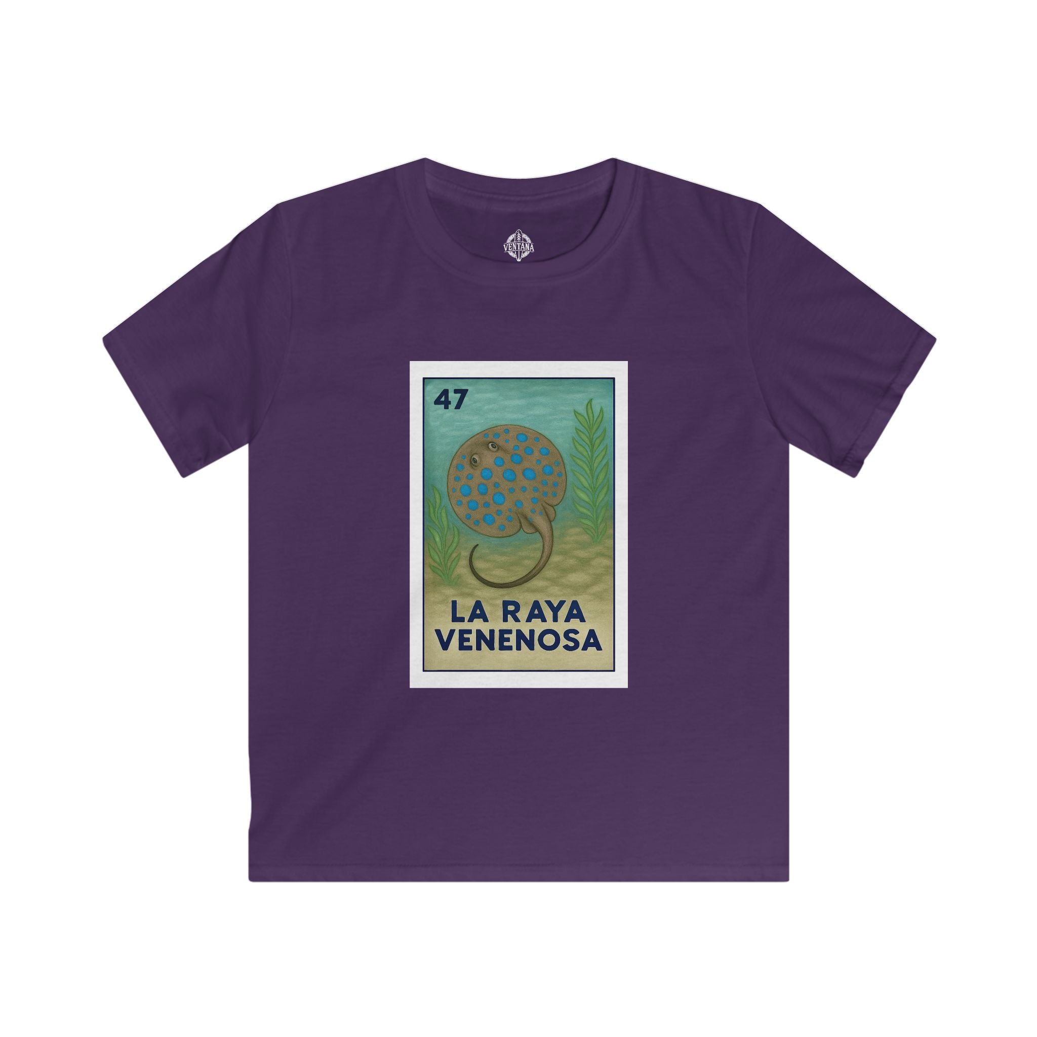Stingray Lotería Kids - Soft Style U.S. Cotton T-Shirt (La Raya Venenosa)
