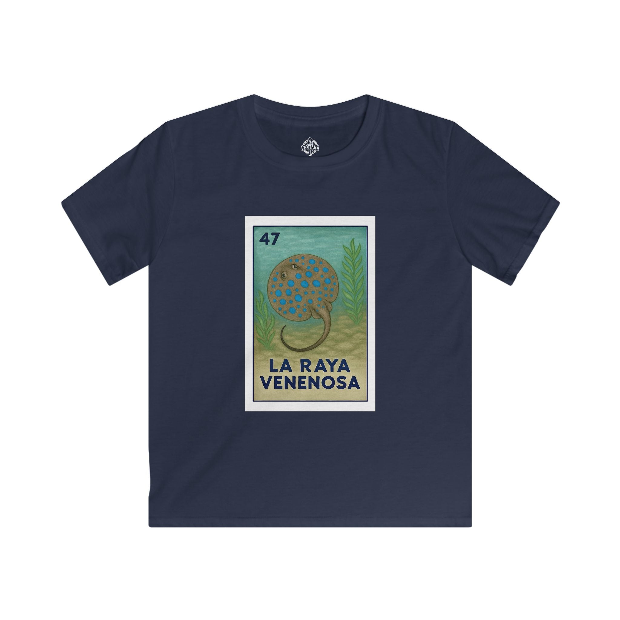 Stingray Lotería Kids - Soft Style U.S. Cotton T-Shirt (La Raya Venenosa)