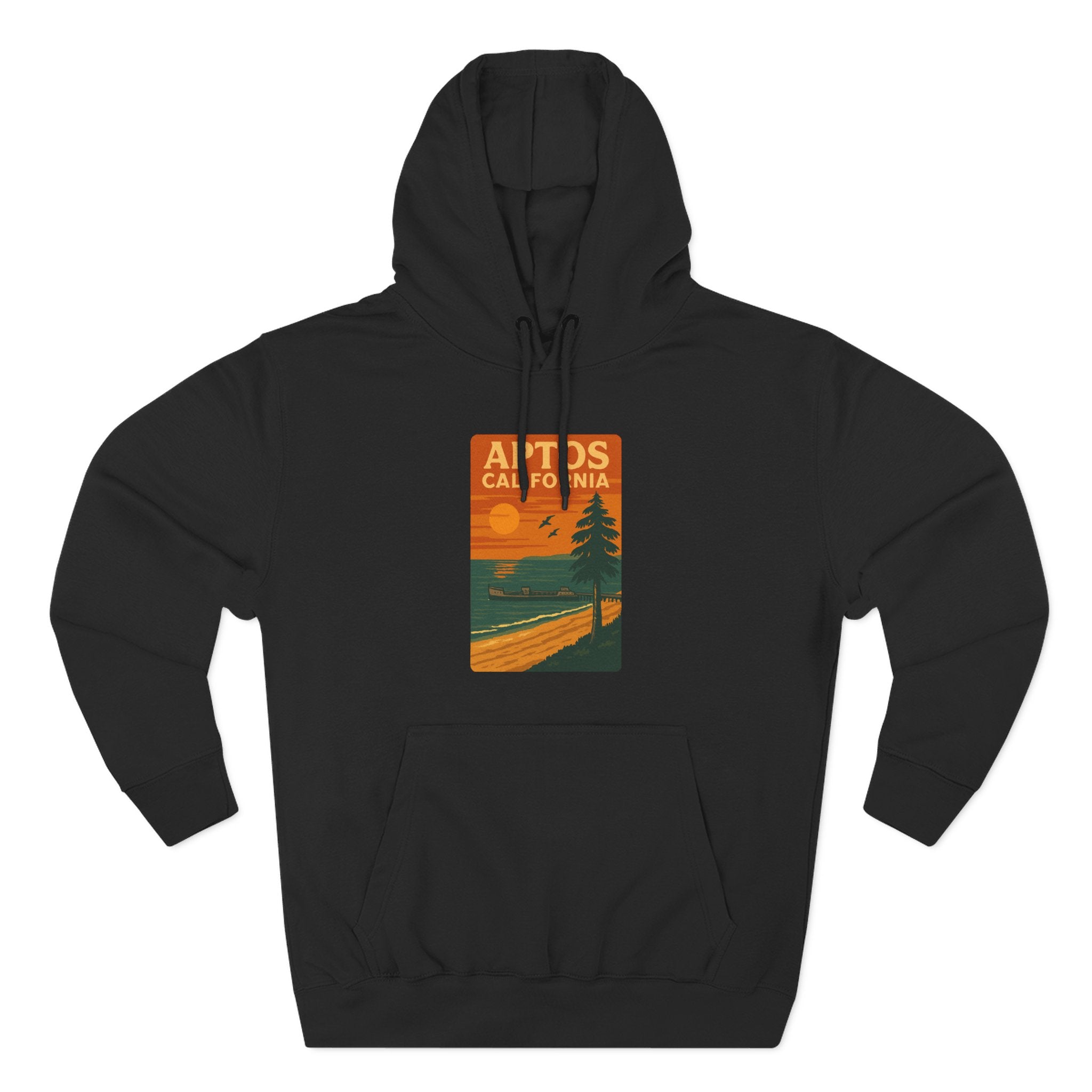 Aptos California Sunset Unisex - Pull-Over Cotton Blend Fleece Hoodie