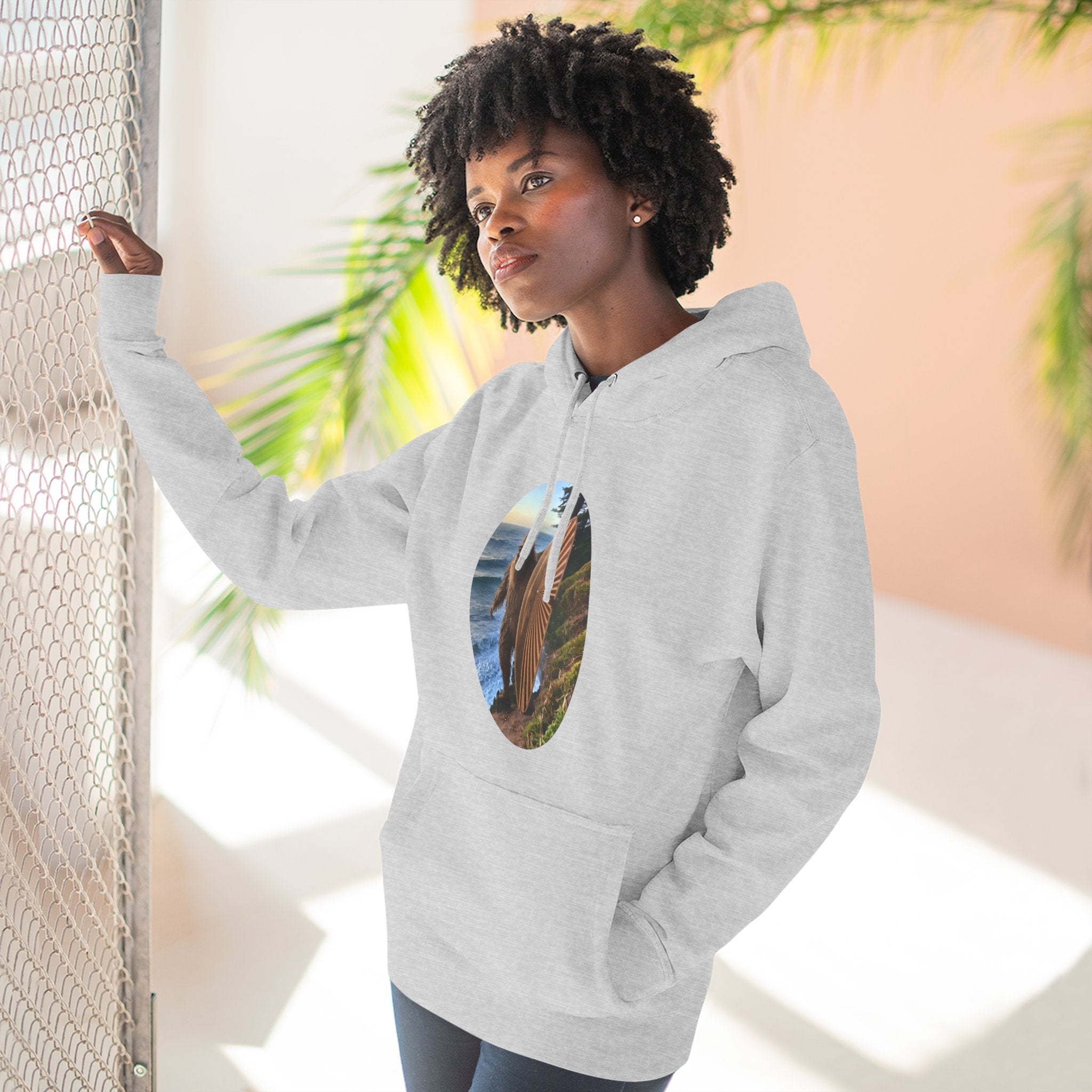 Ventana Real Surfsquatch Unisex - Pull-Over Cotton Blend Fleece Hoodie