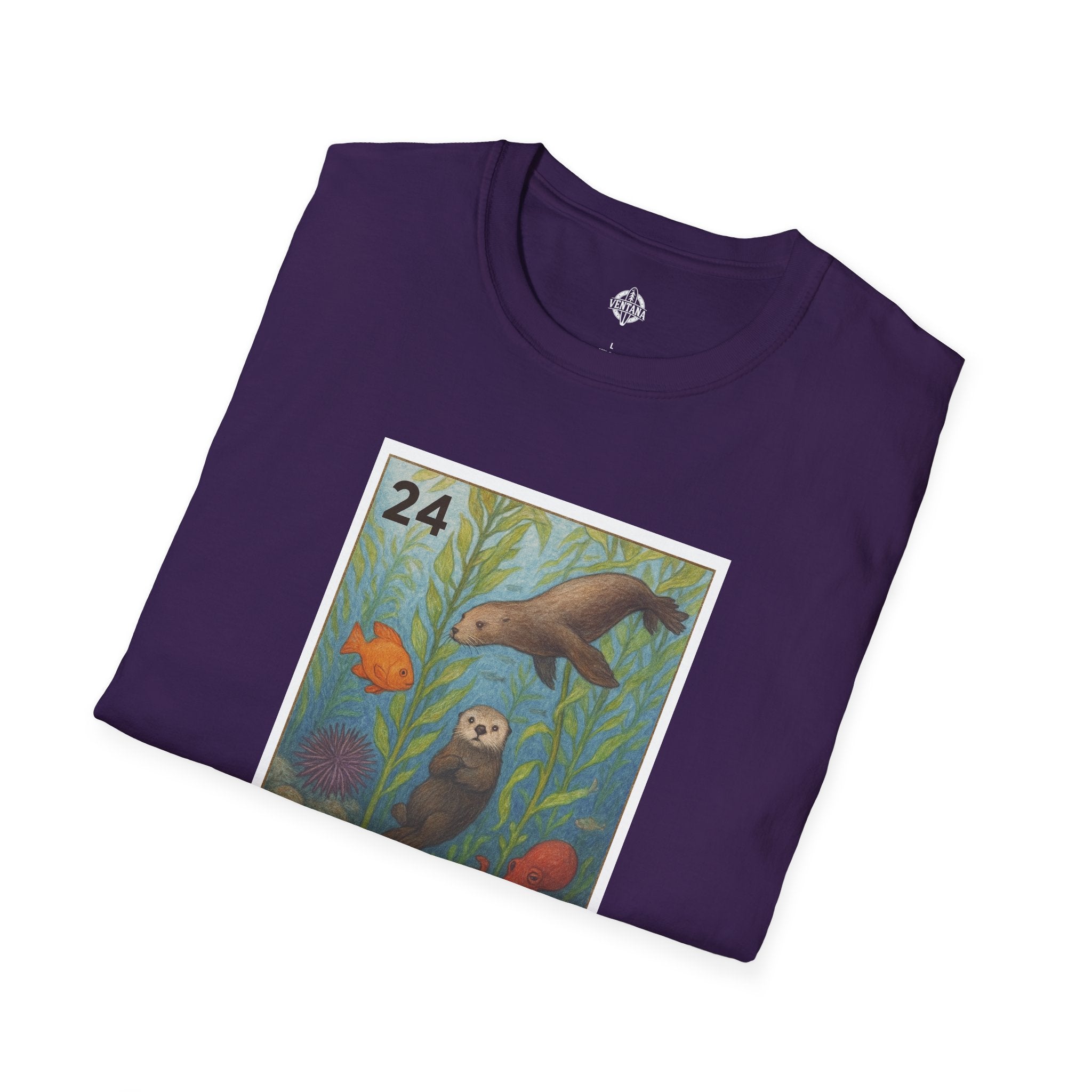 Kelp Forest Lotería Unisex - Soft Style U.S. Cotton T-Shirt (El Bosque de Algas)