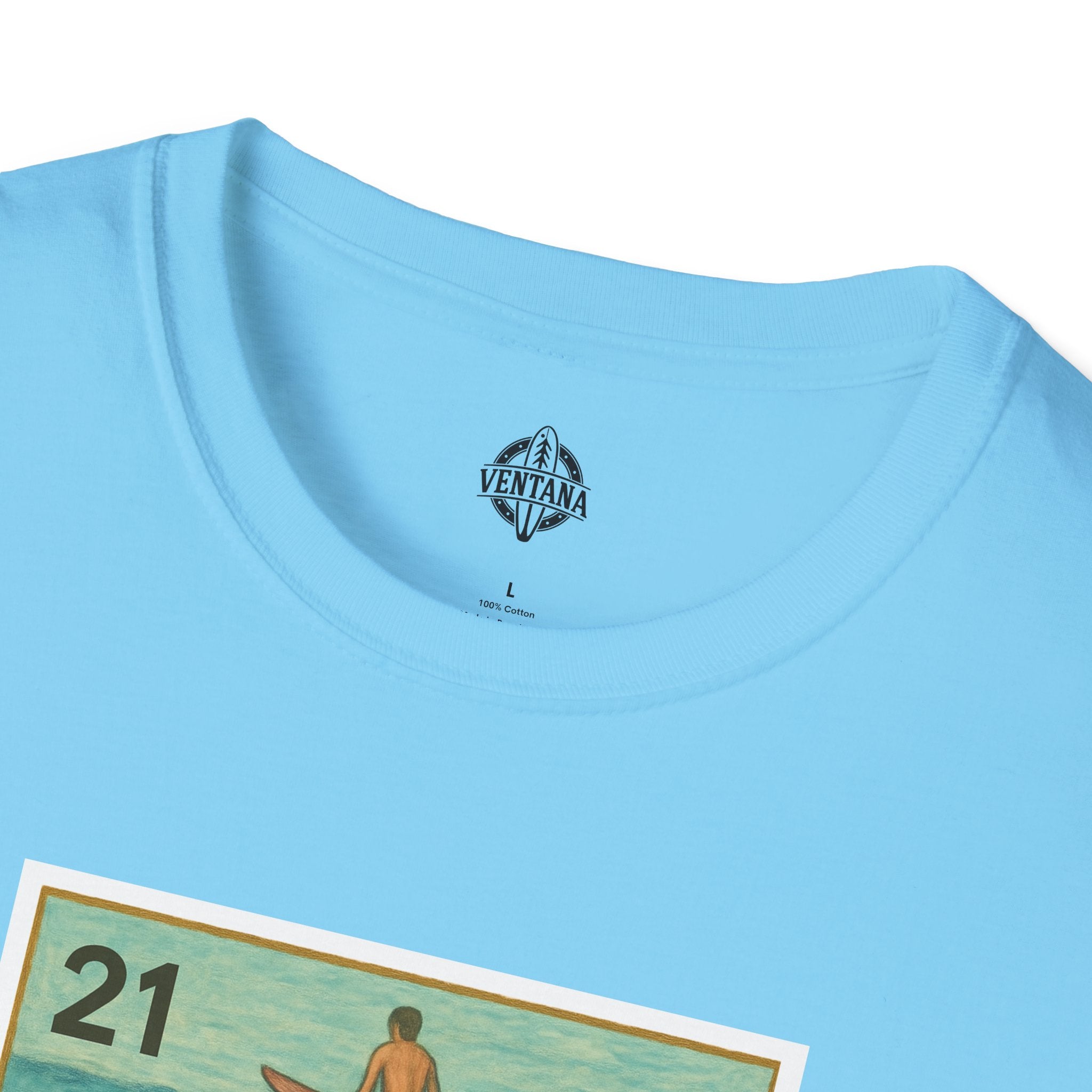 Shark Lotería Unisex - Soft Style U.S. Cotton T-Shirt (El Tiburón)