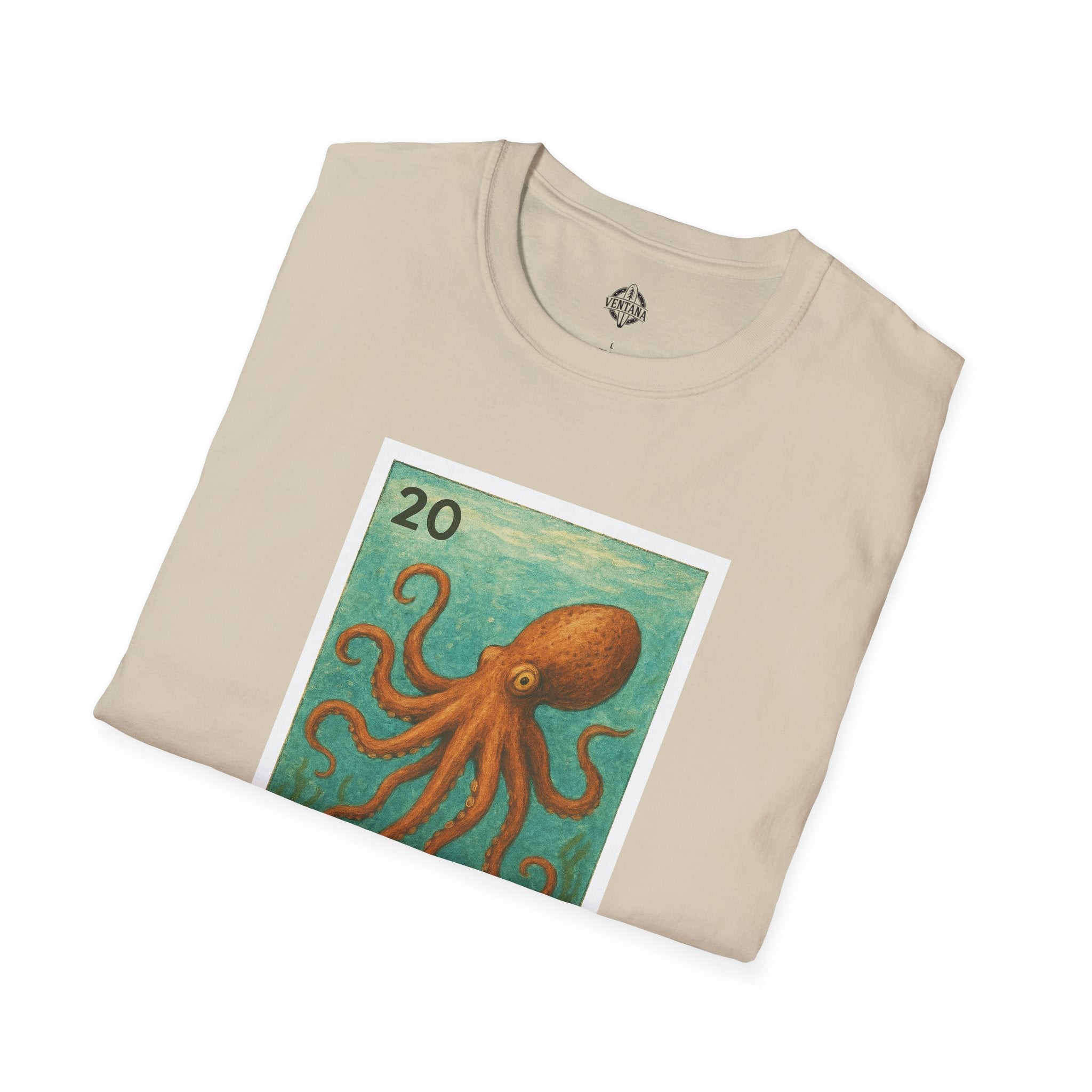 Octopus Lotería Unisex - Soft Style U.S. Cotton T-Shirt (El Pulpo)