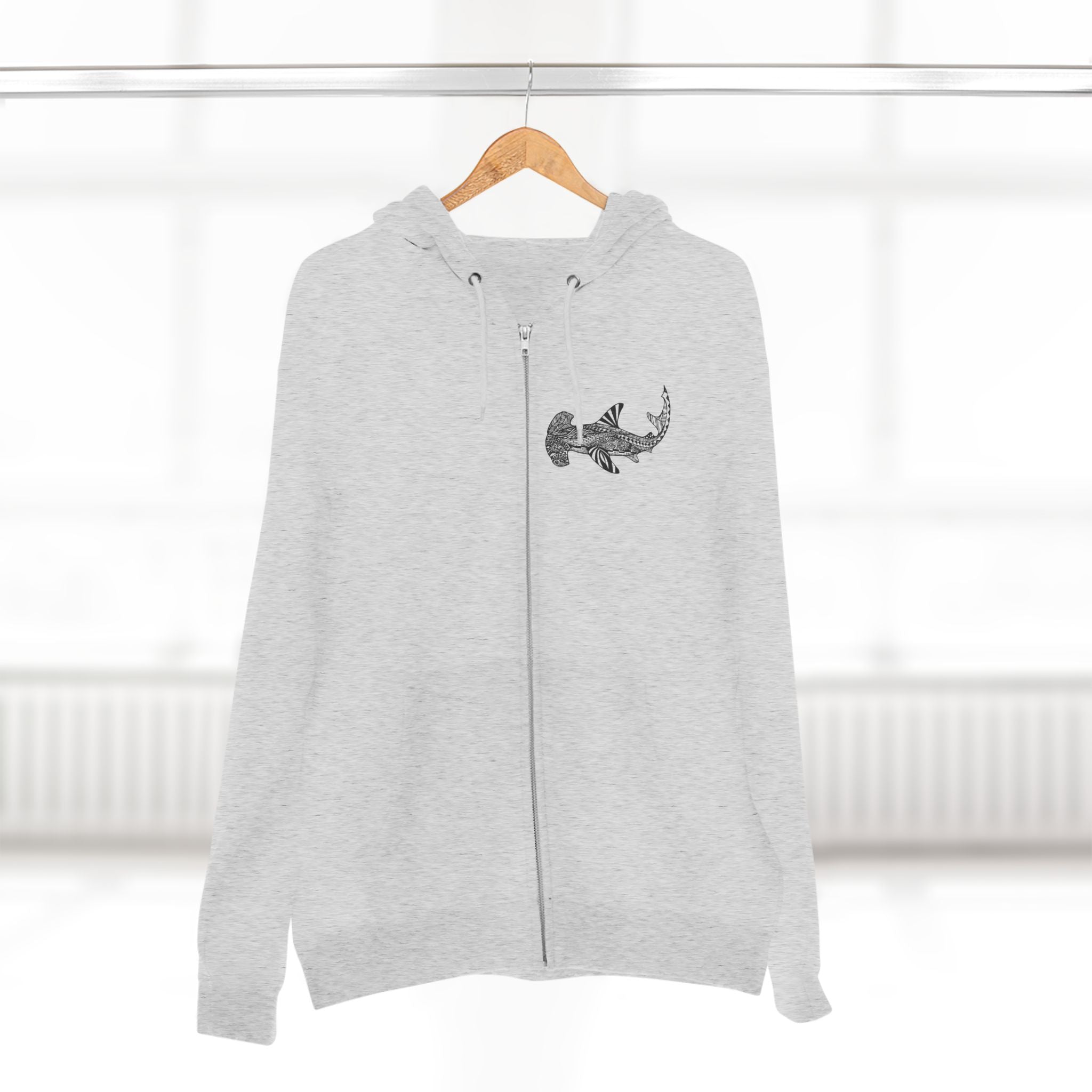 Ventangle Hammerhead Unisex - Zip Cotton Blend Fleece Hoodie