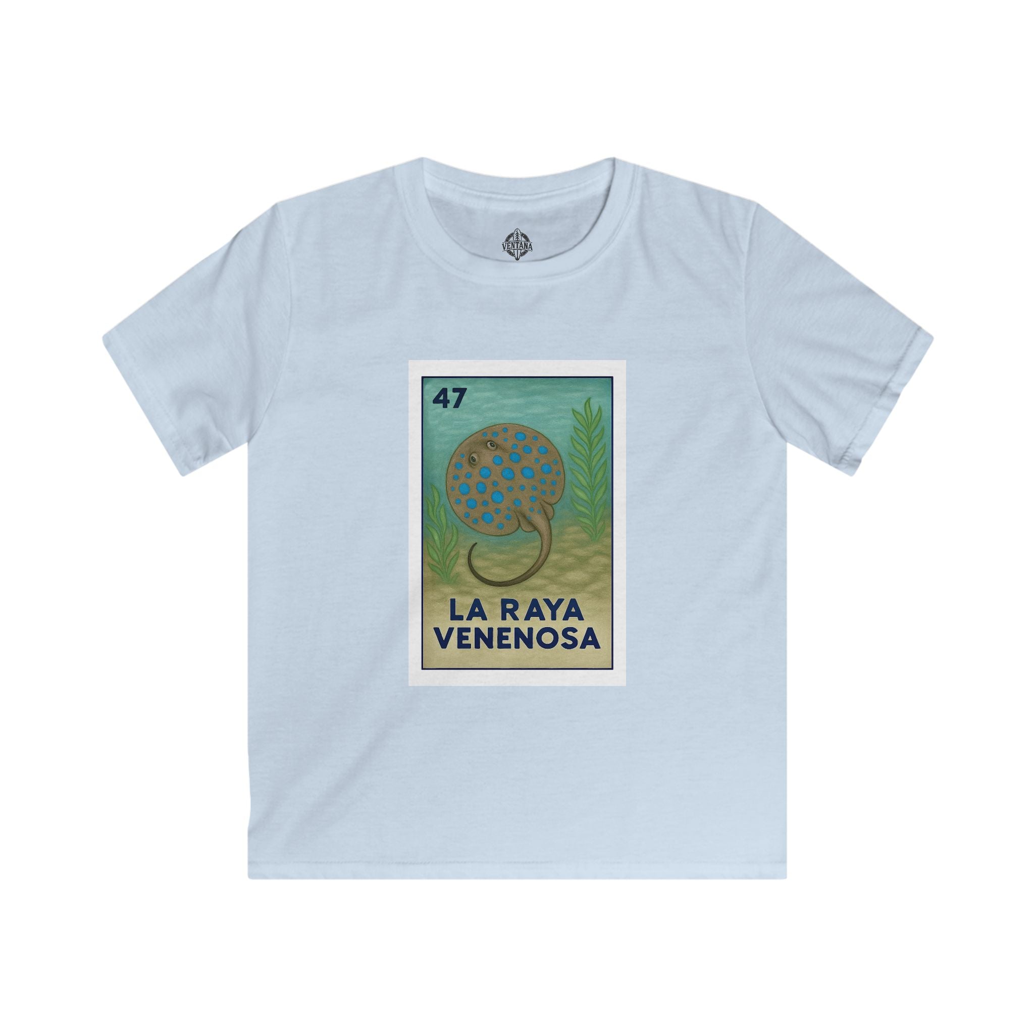 Stingray Lotería Kids - Soft Style U.S. Cotton T-Shirt (La Raya Venenosa)