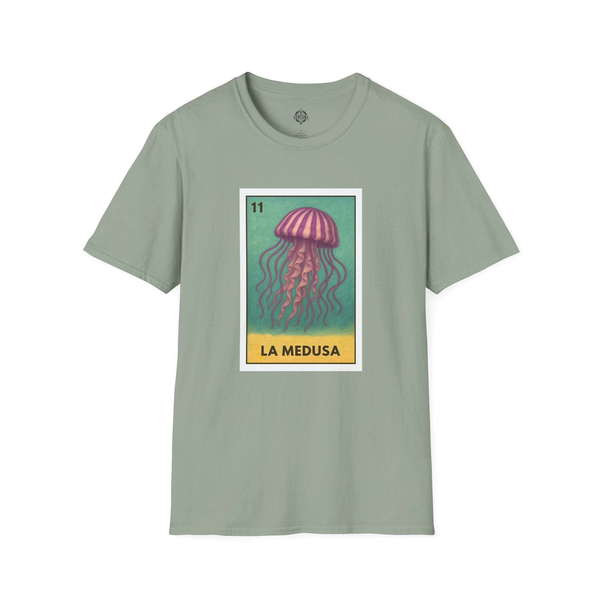 Sea Jelly Lotería Unisex - Soft Style U.S. Cotton T-Shirt (La Medusa)