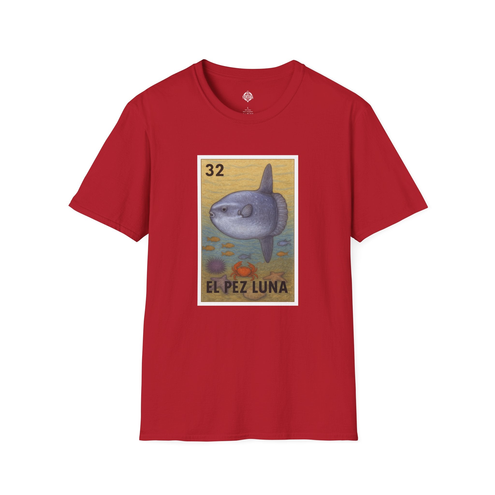Sunfish Lotería Unisex - Soft Style U.S. Cotton T-Shirt (El Pez Luna)